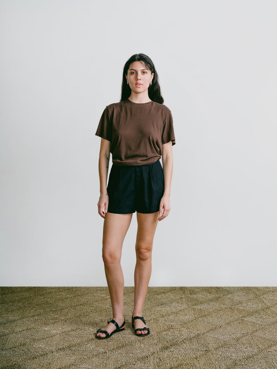 Summer Short, Organic Batiste, Soft Black