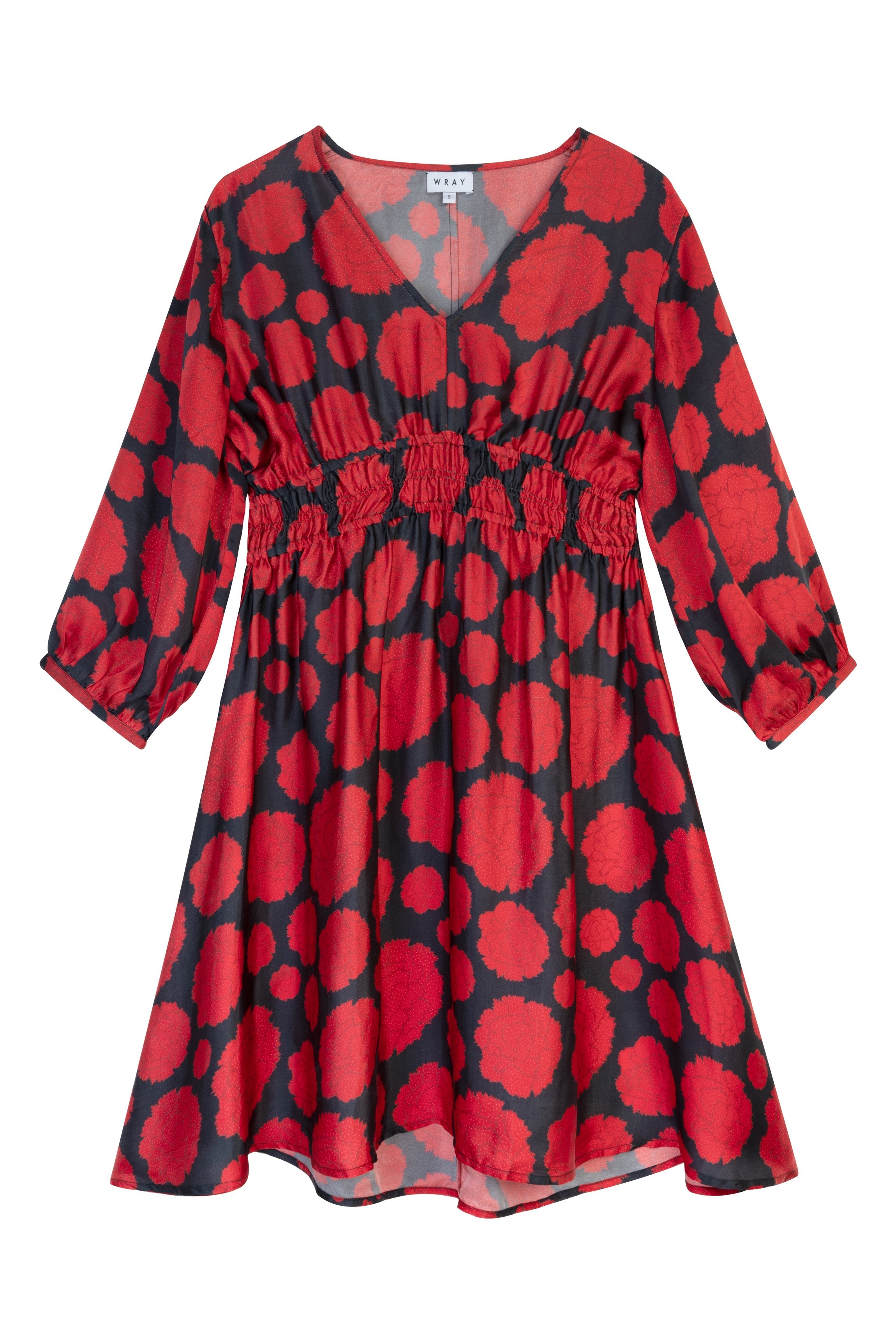 Swan Dress - Carnation Dot