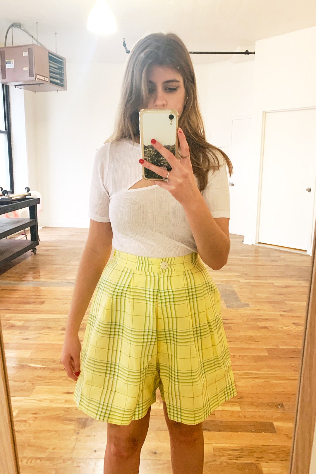 Bermuda Shorts - Avocado Plaid