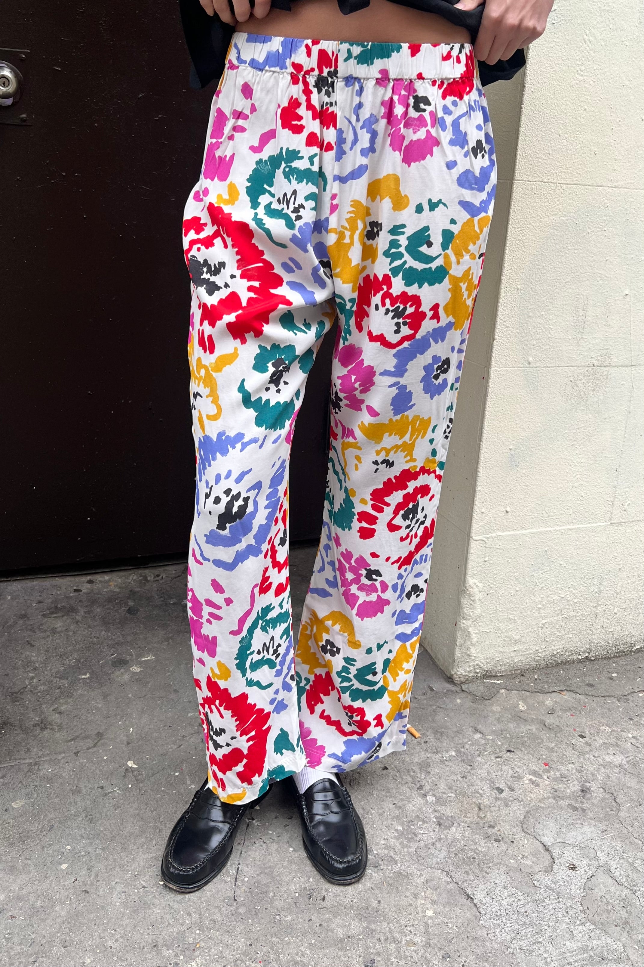 Sol Straight Leg Pant Sample - Multicolor Marker Sketch