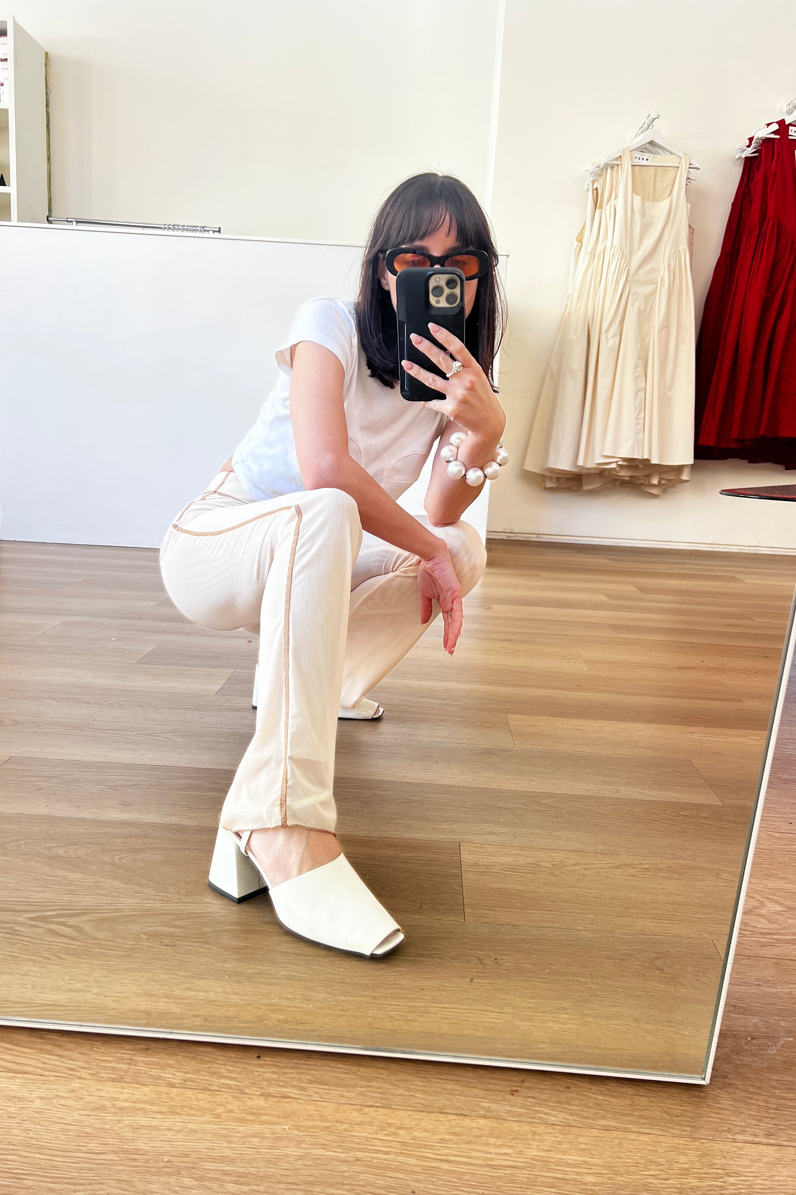 Nude Mesh Pants Sample