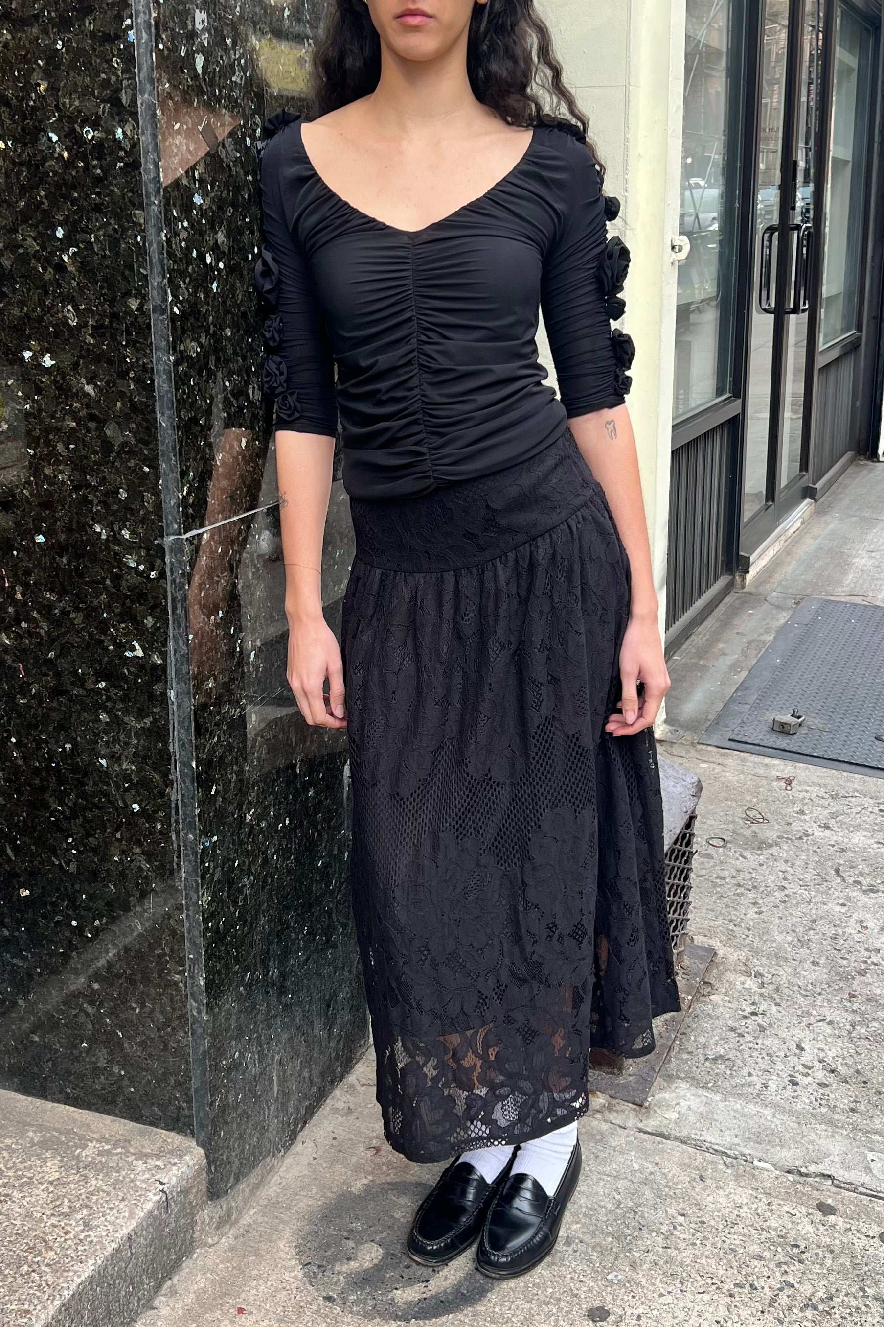 Lulu Skirt Sample - Black Lace