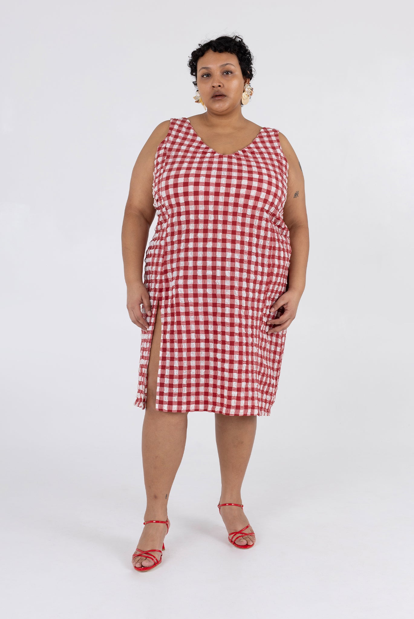 Camilla Dress - Lipstick Check 11 Camilla Dress - Lipstick Check
