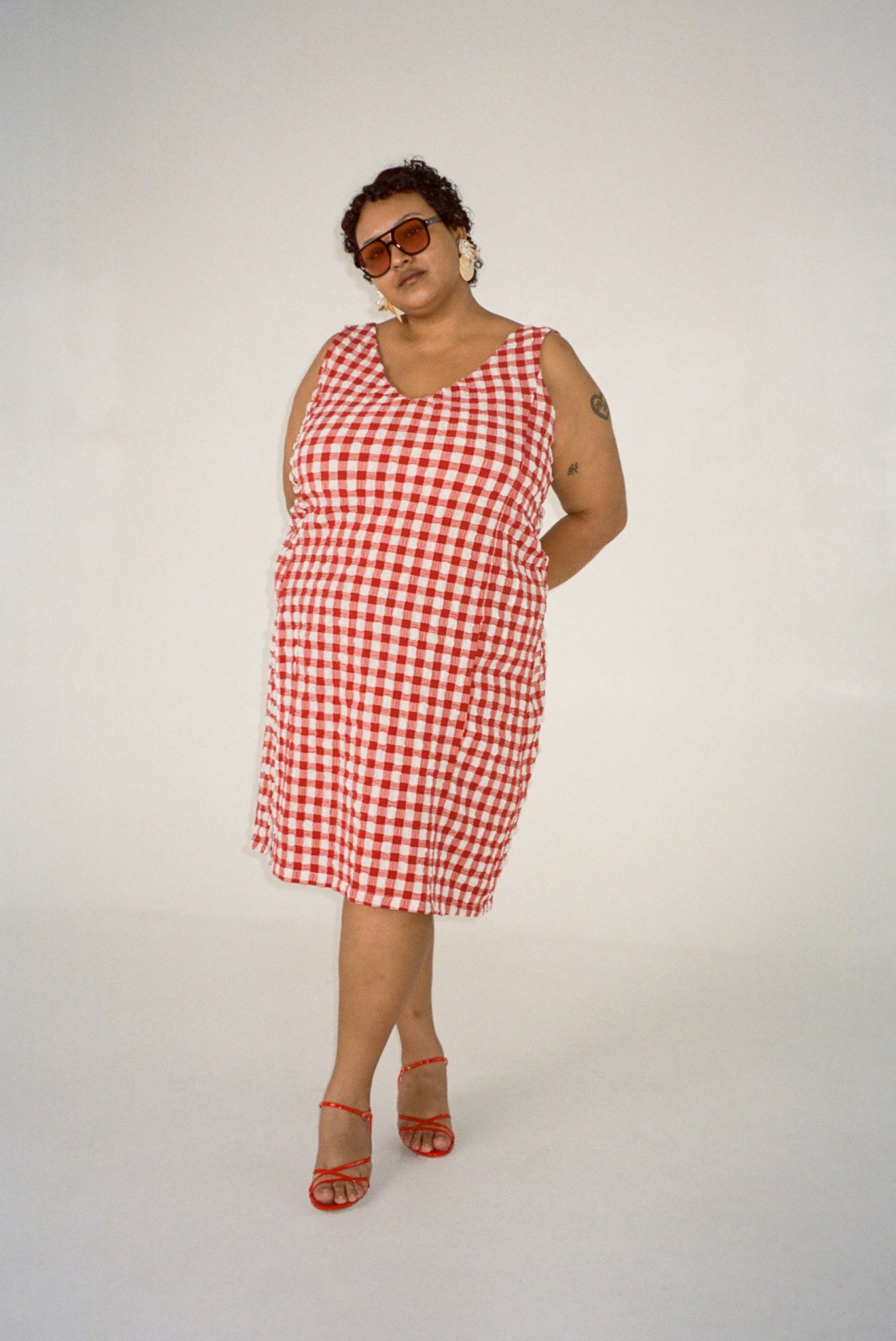 Camilla Dress - Lipstick Check 14 Camilla Dress - Lipstick Check