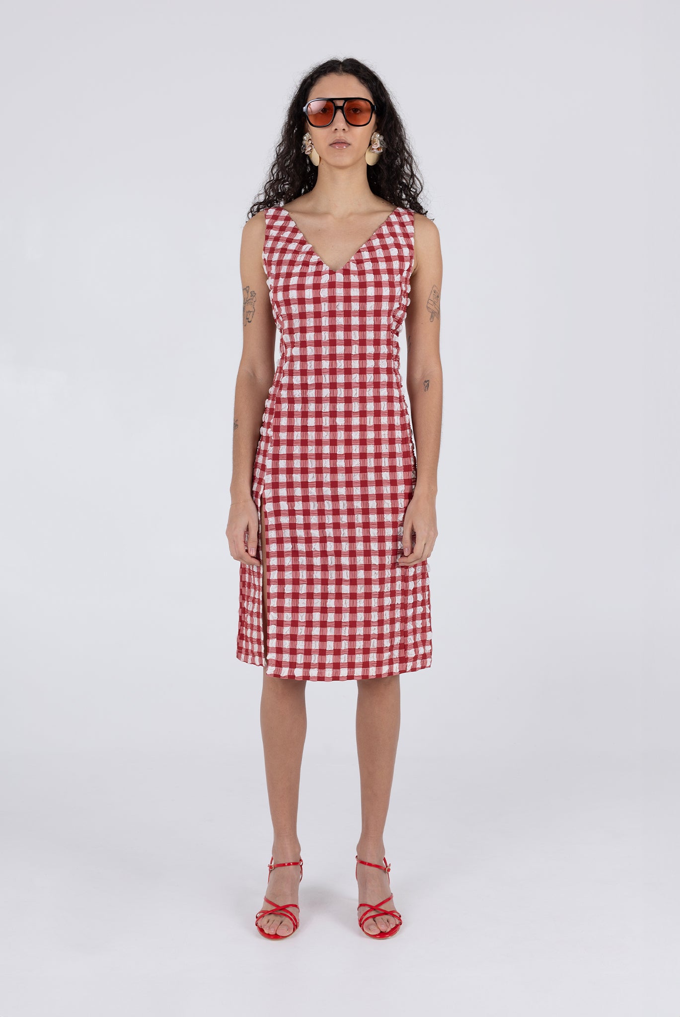 Camilla Dress - Lipstick Check 5 Camilla Dress - Lipstick Check