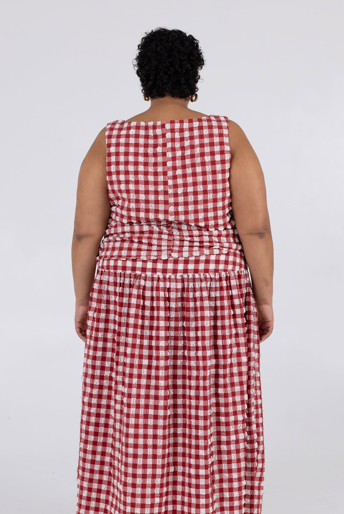Isabella Top - Lipstick Check 14 Isabella Top - Lipstick Check