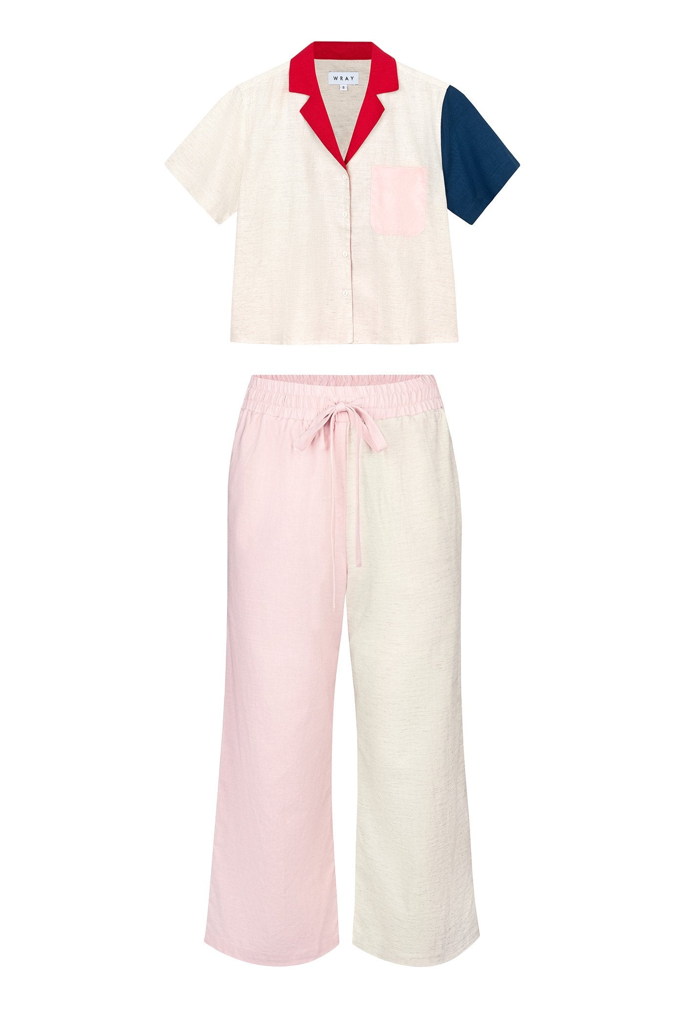 Long Lounge Set - Blush Block