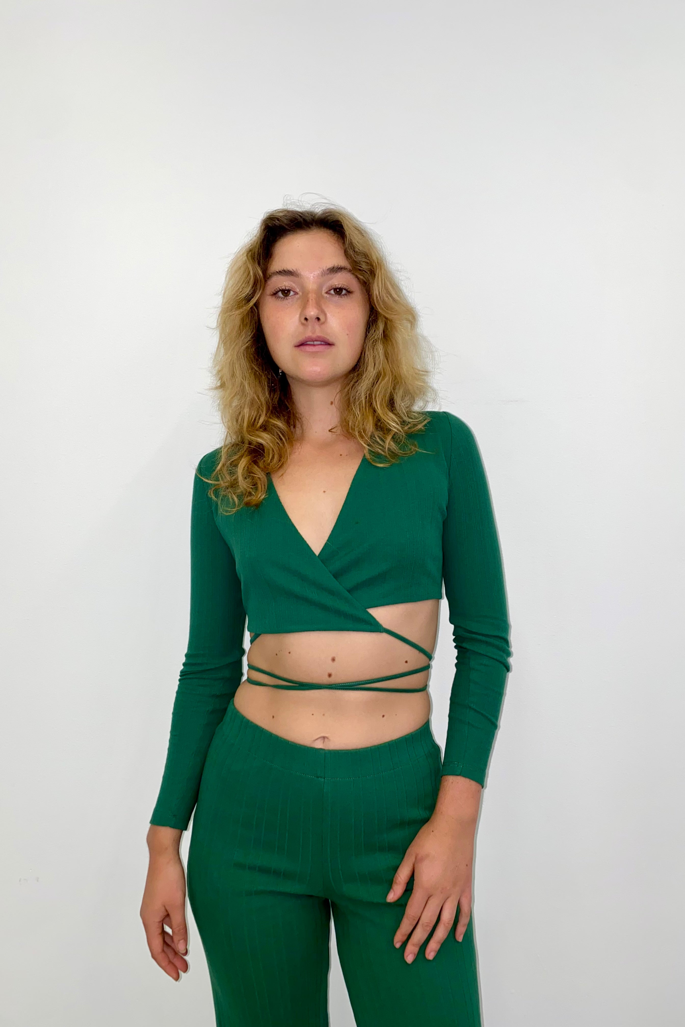Triangle Wrap Top - Eucalyptus