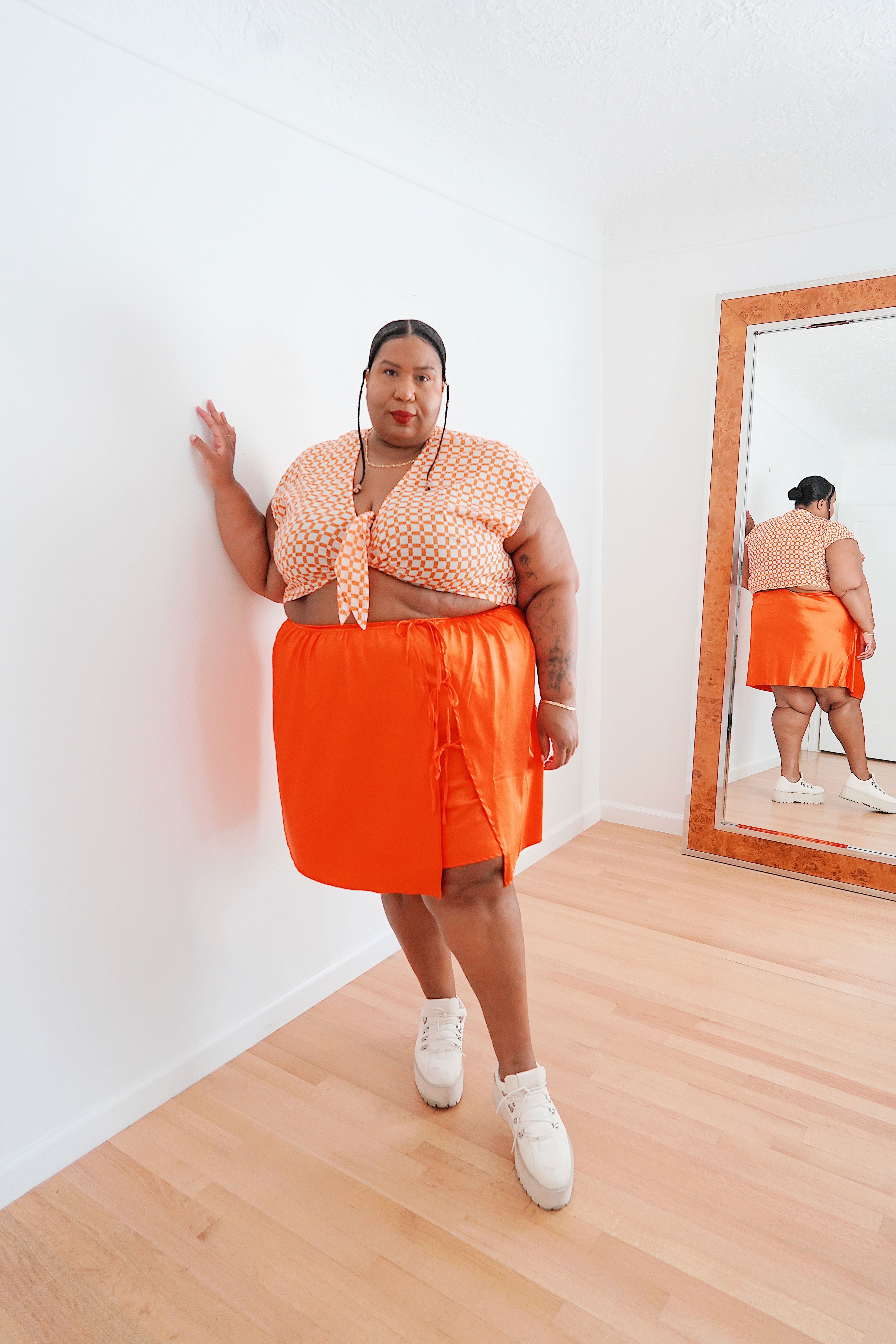@itsmekellieb X WRAY Knot Top - Sunset Basket Check 9 @itsmekellieb X WRAY Knot Top - Sunset Basket Check