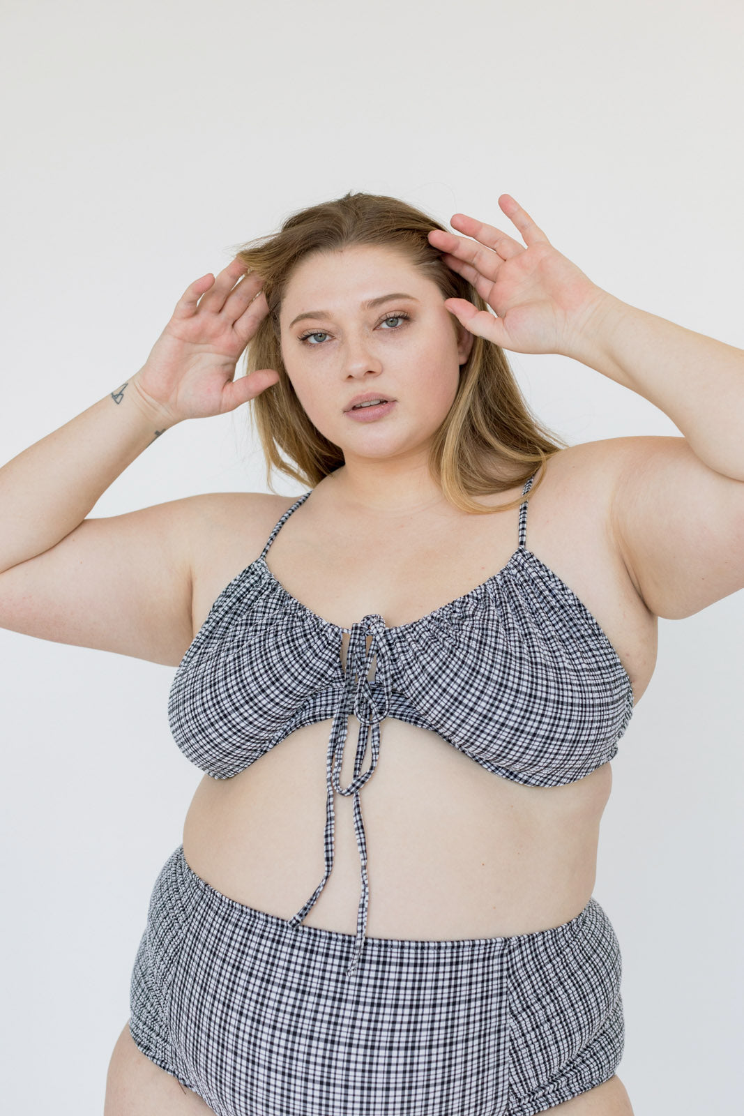 Neve Bikini Top - Graphic Gingham