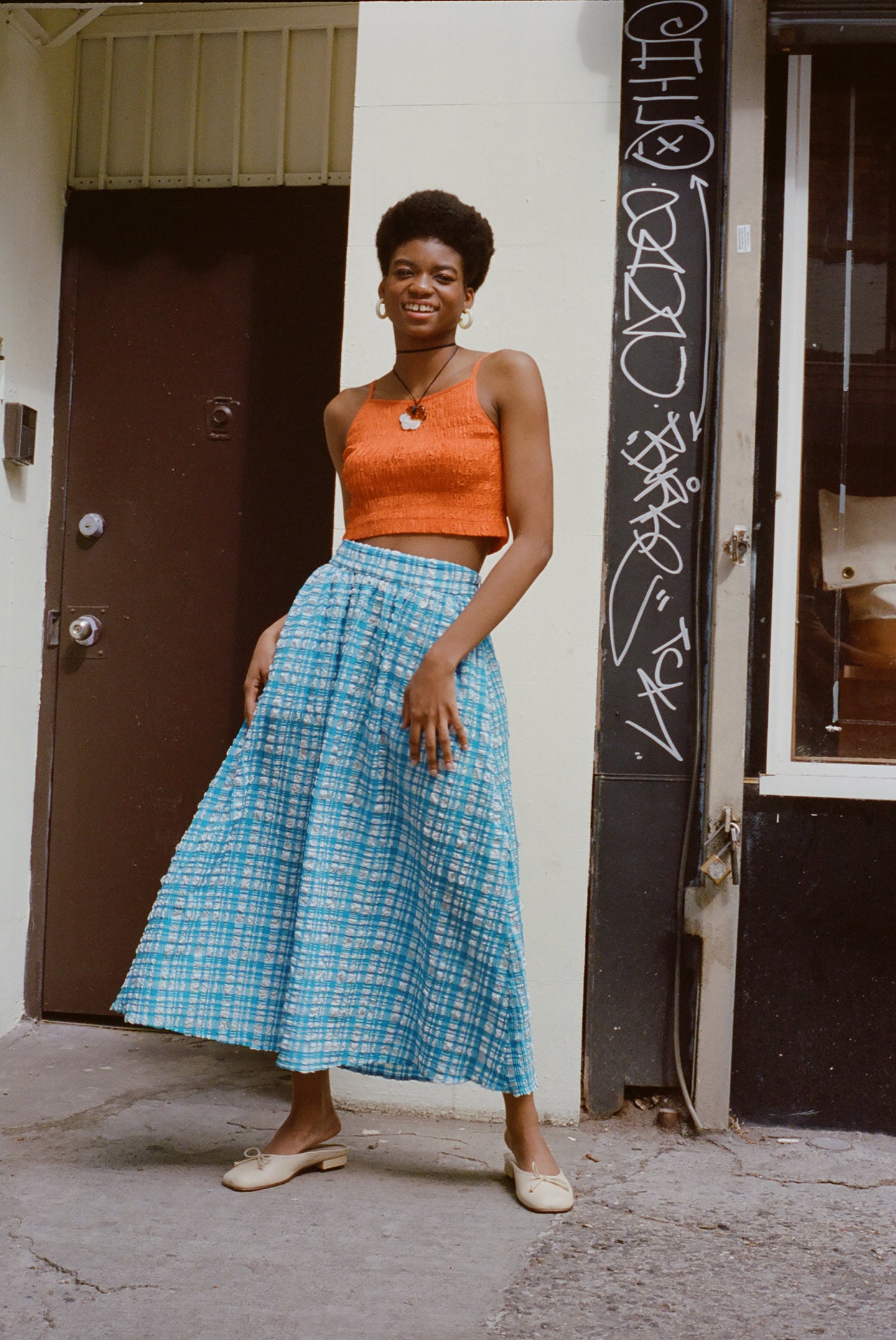 Archive | Saturday Skirt - Ocean Gingham