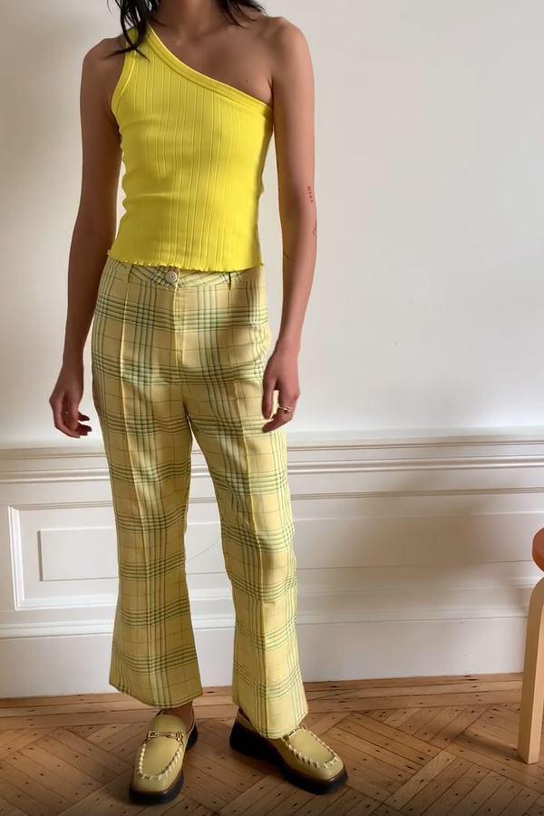 Travis Pant - Avocado Plaid