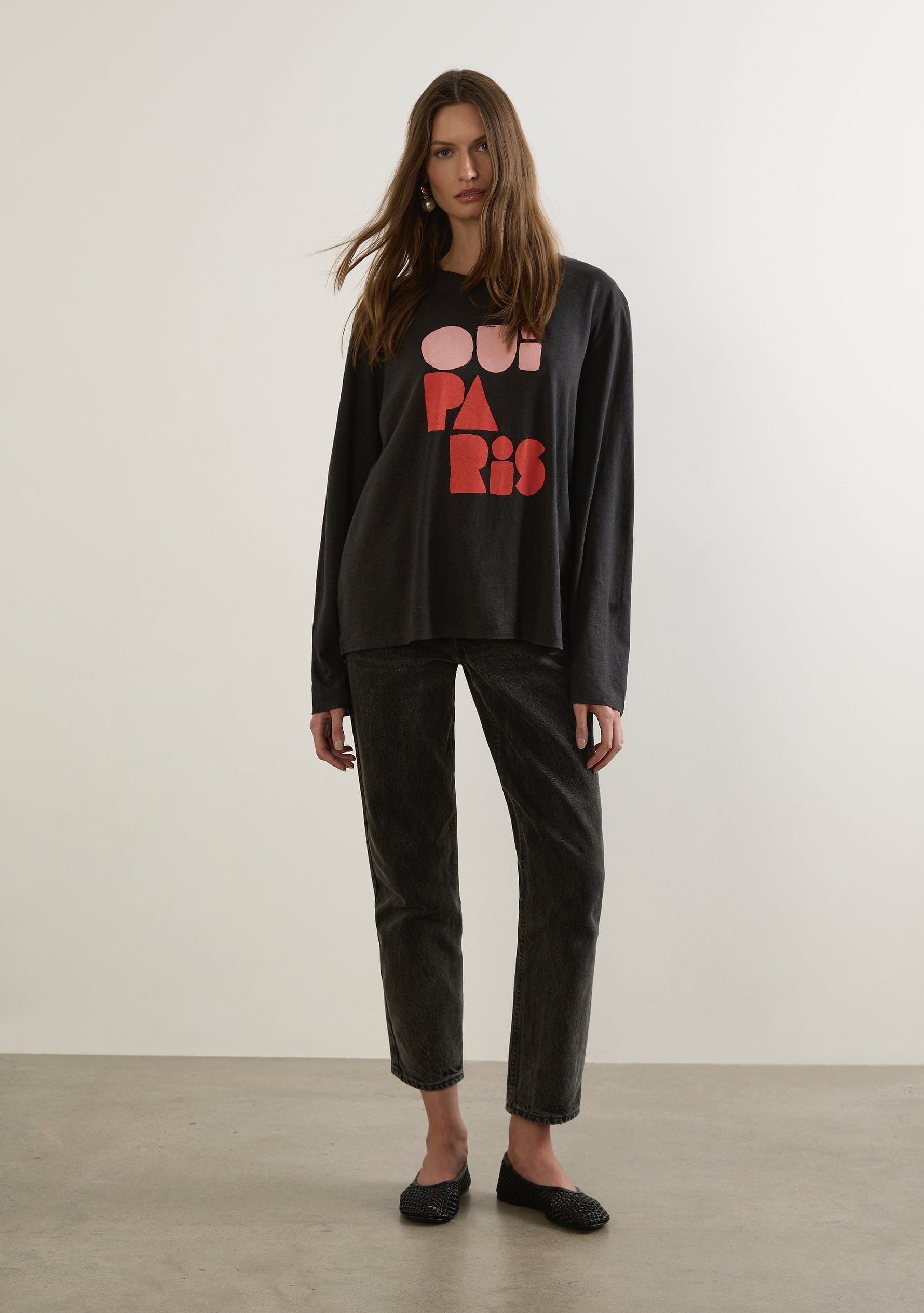 Oui Paris North Long Sleeve Tee