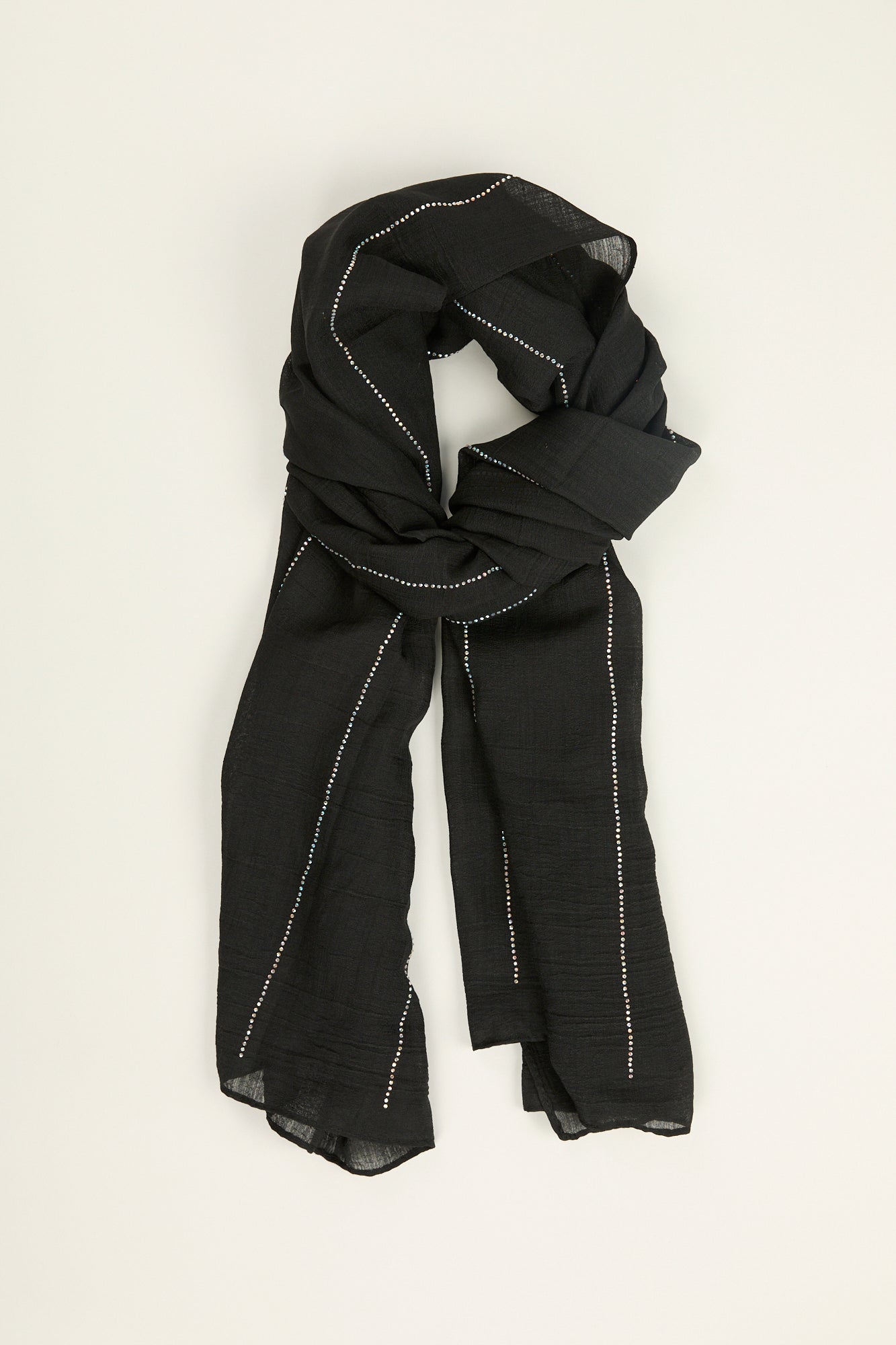 NOEL DIAMANTE TRIM SCARF
