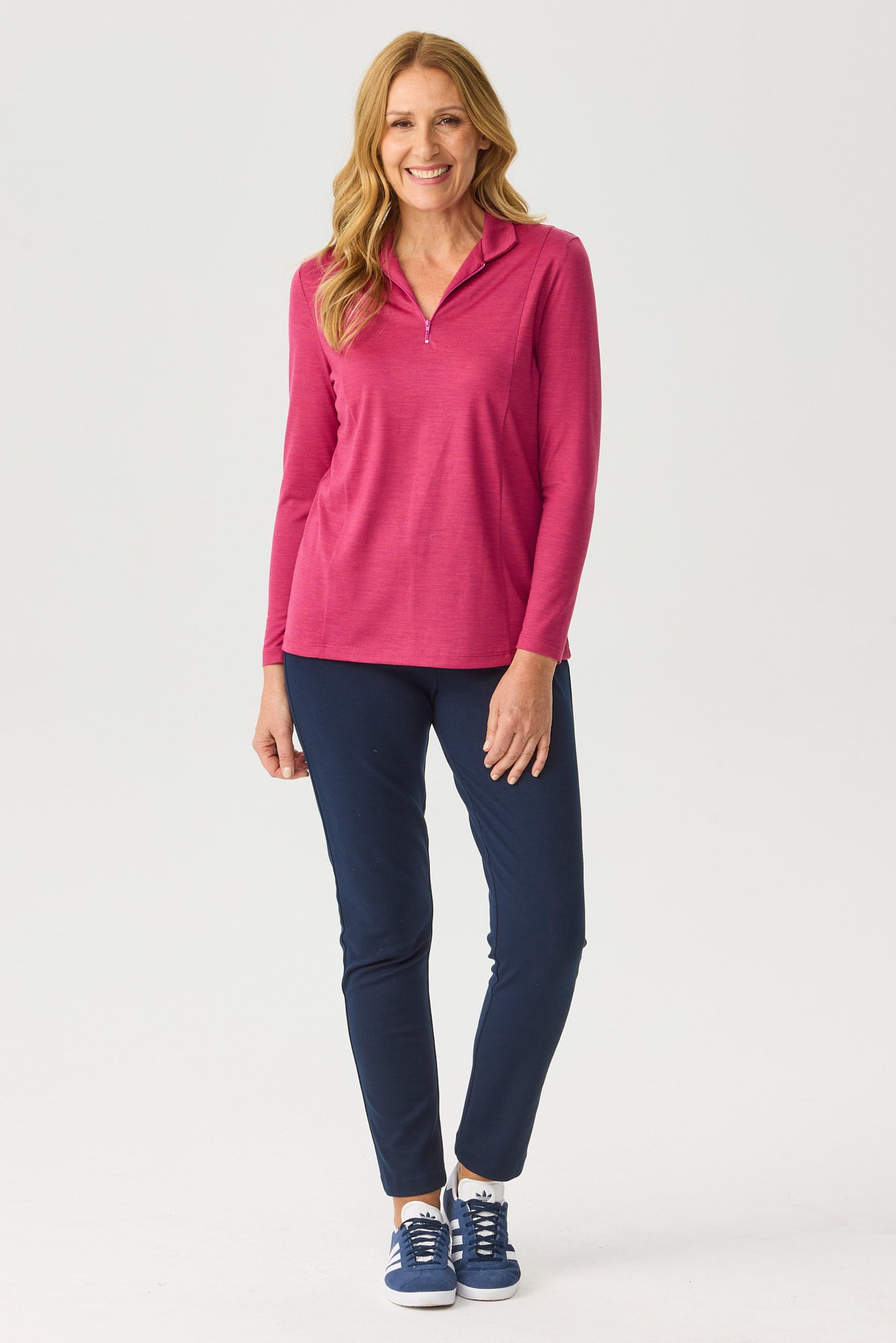 HEDRENA ZIP POLO LONG SLEEVE TOP 4 HEDRENA ZIP POLO LONG SLEEVE TOP