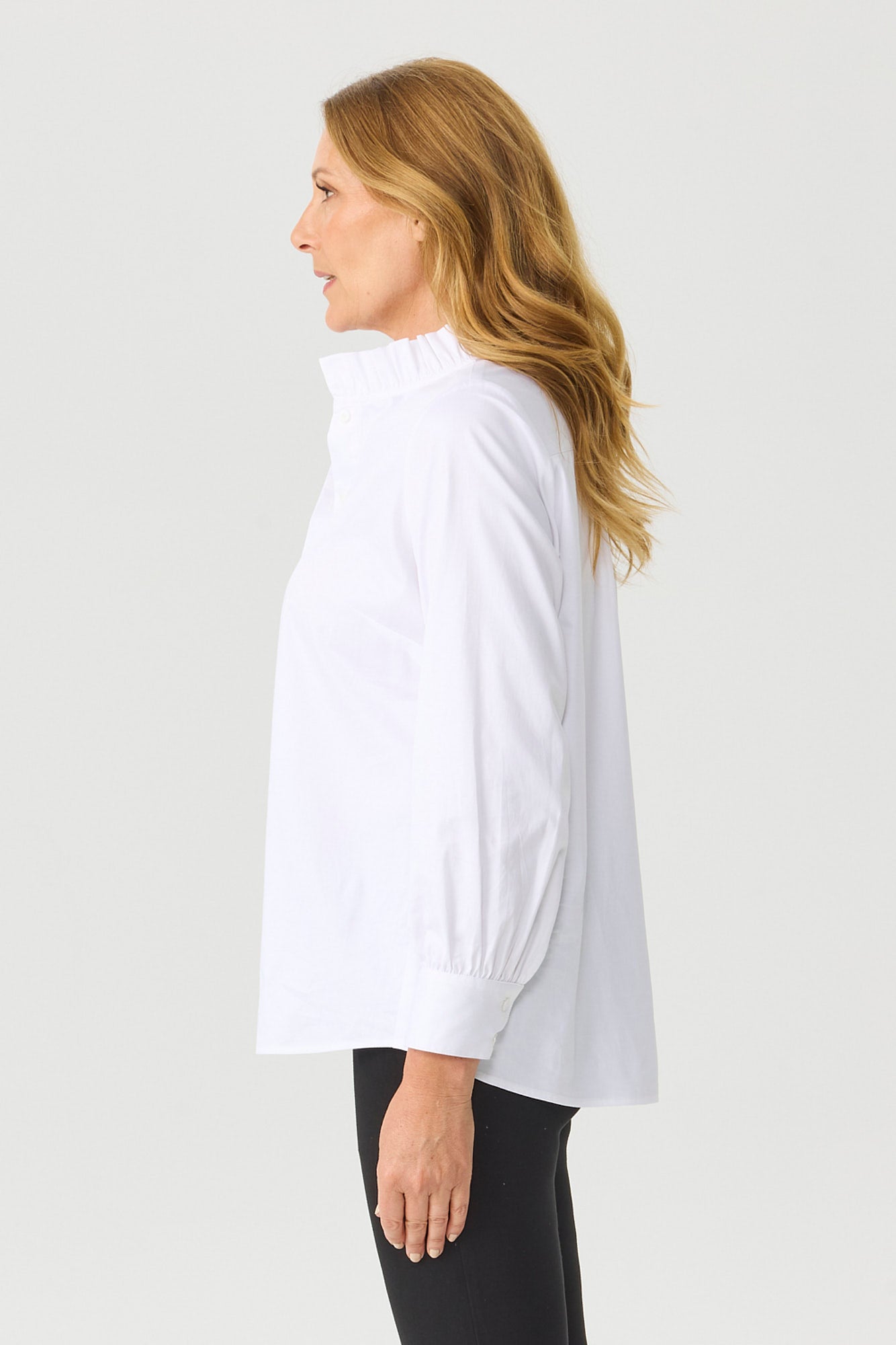 ZIMMY RUFFLE NECK L/SLV SHIRT 6 ZIMMY RUFFLE NECK L/SLV SHIRT