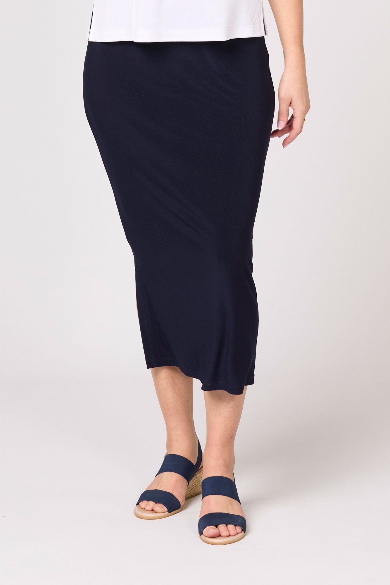 HUSH STRAIGHT MIDI SKIRT