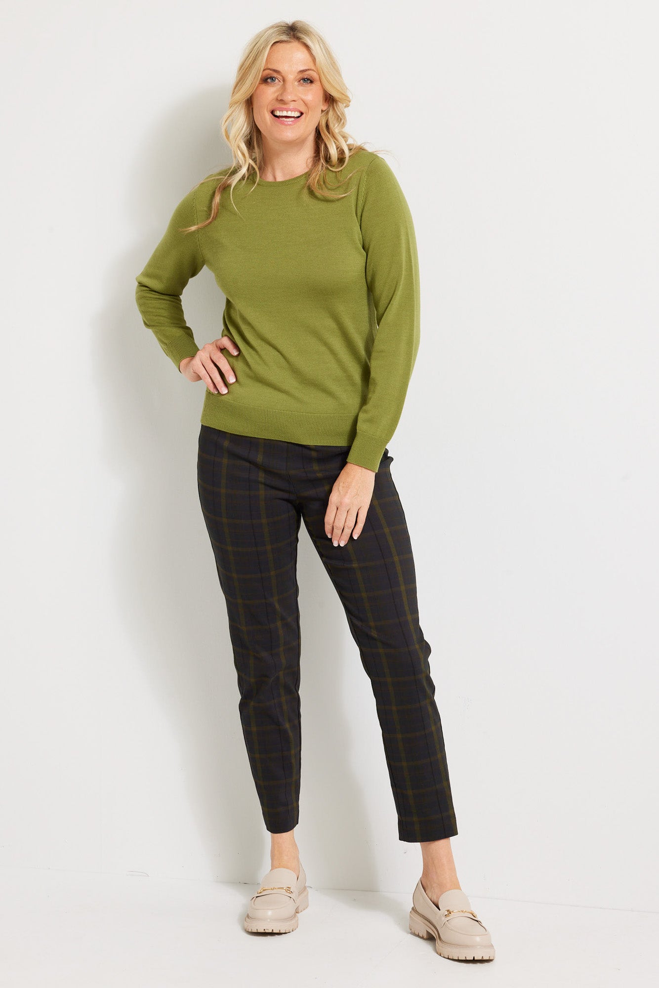 DUNDEE STRETCH CHECK 7/8 PANT 3 DUNDEE STRETCH CHECK 7/8 PANT