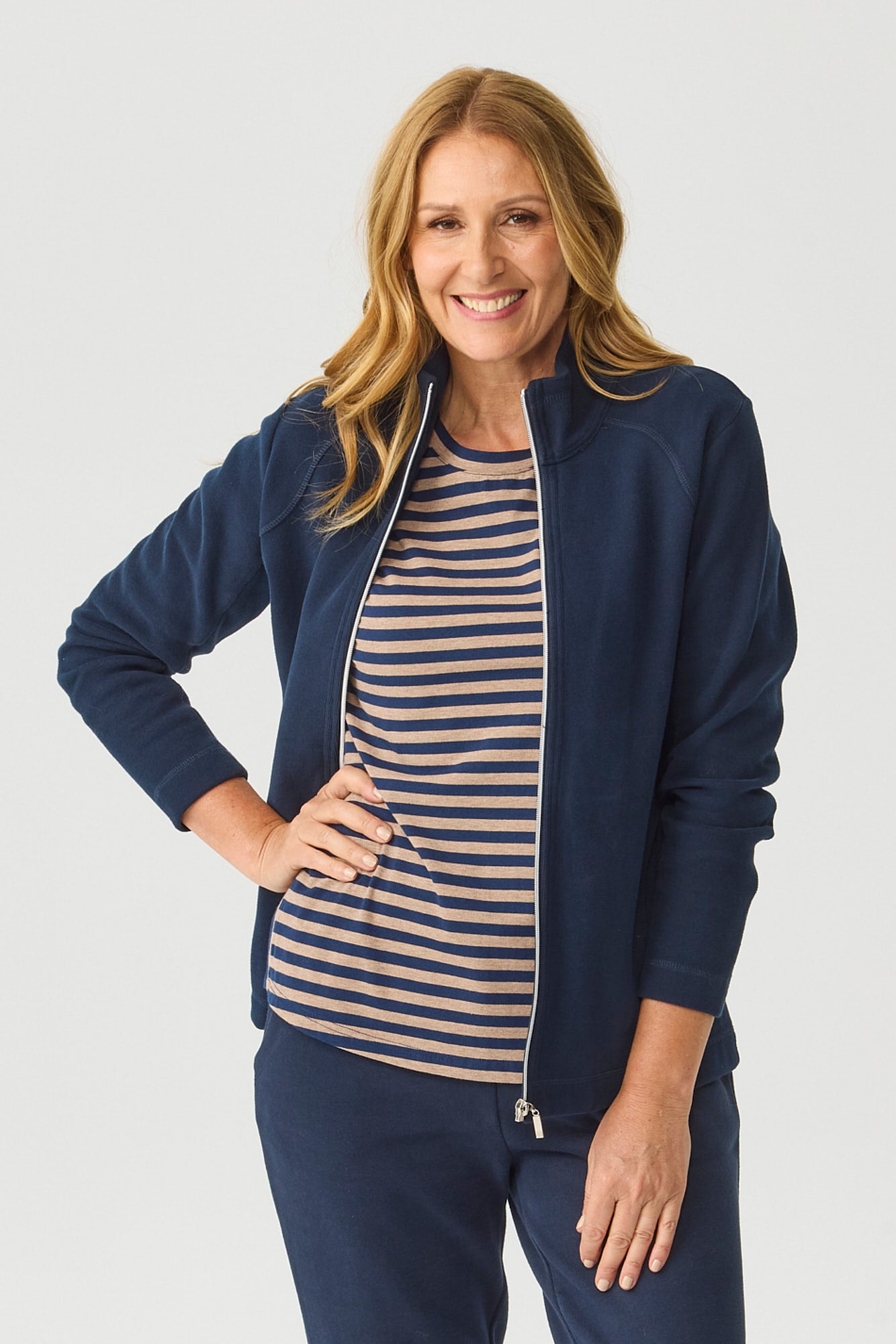 HAVEN FRENCH RIB ZIP UP JACKET