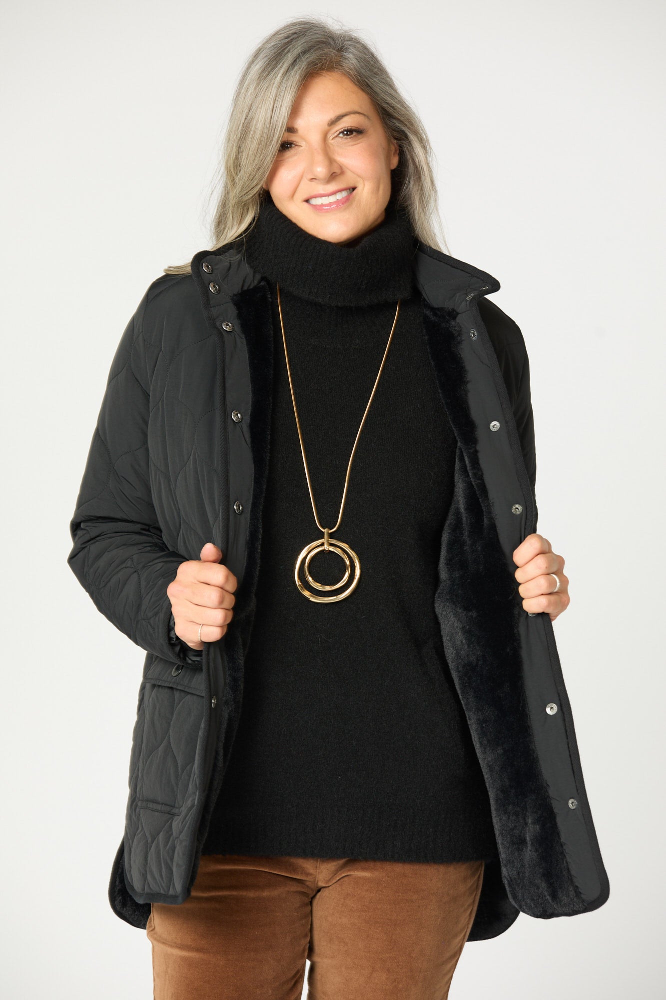MOORS FAUX FUR LINED JACKET