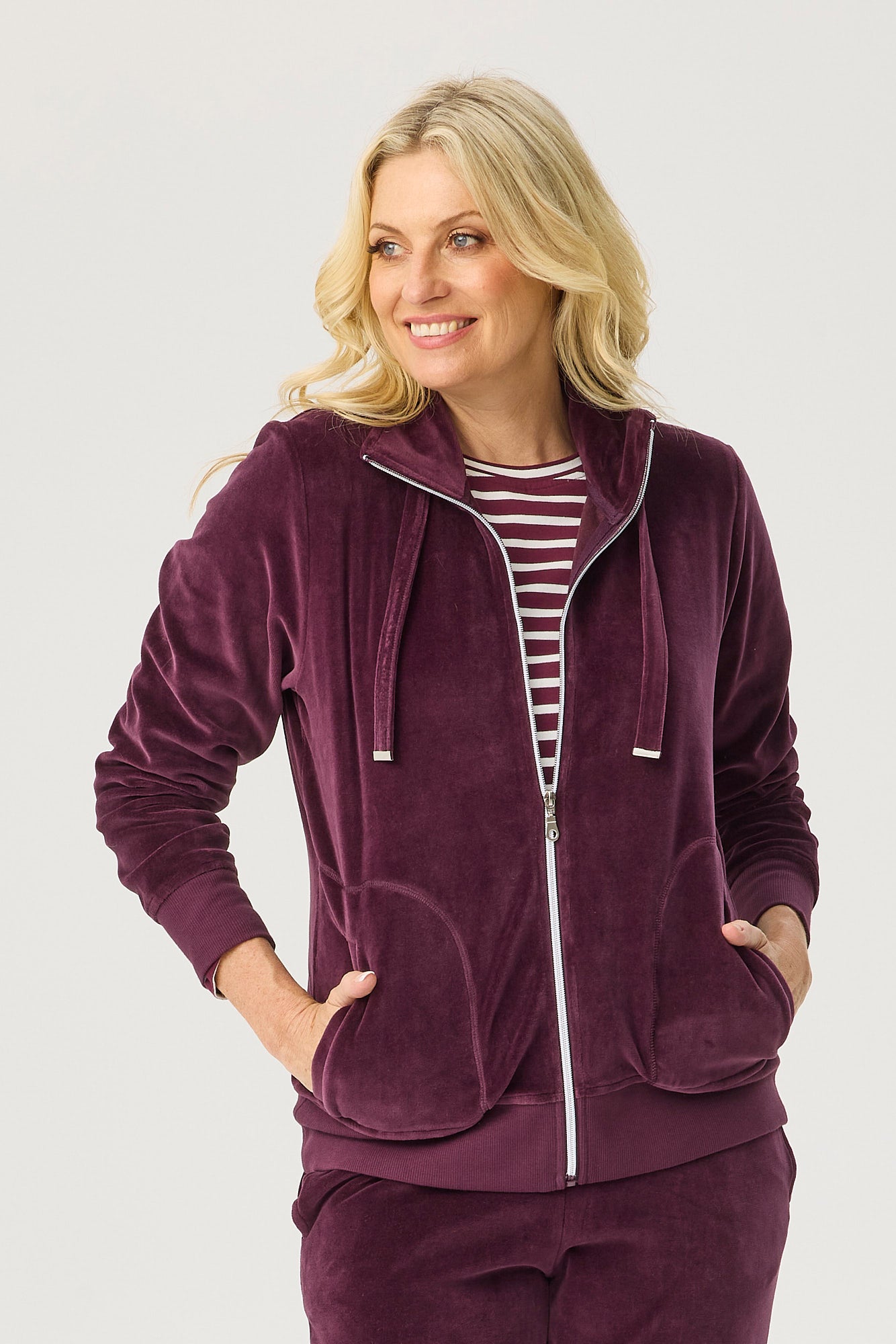 VANCE VELOUR ZIP UP JACKET