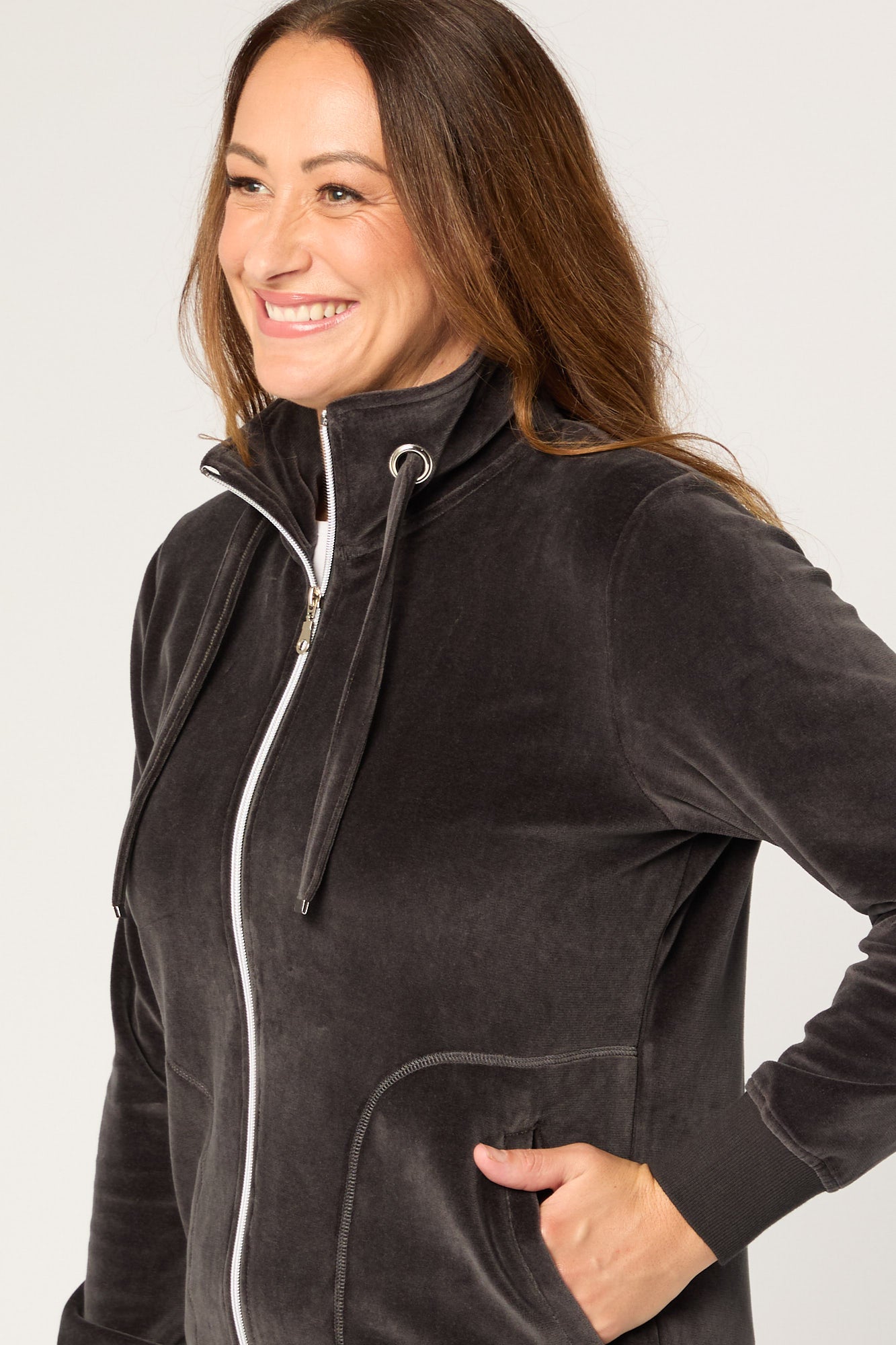 VANCE VELOUR ZIP UP JACKET 4 VANCE VELOUR ZIP UP JACKET
