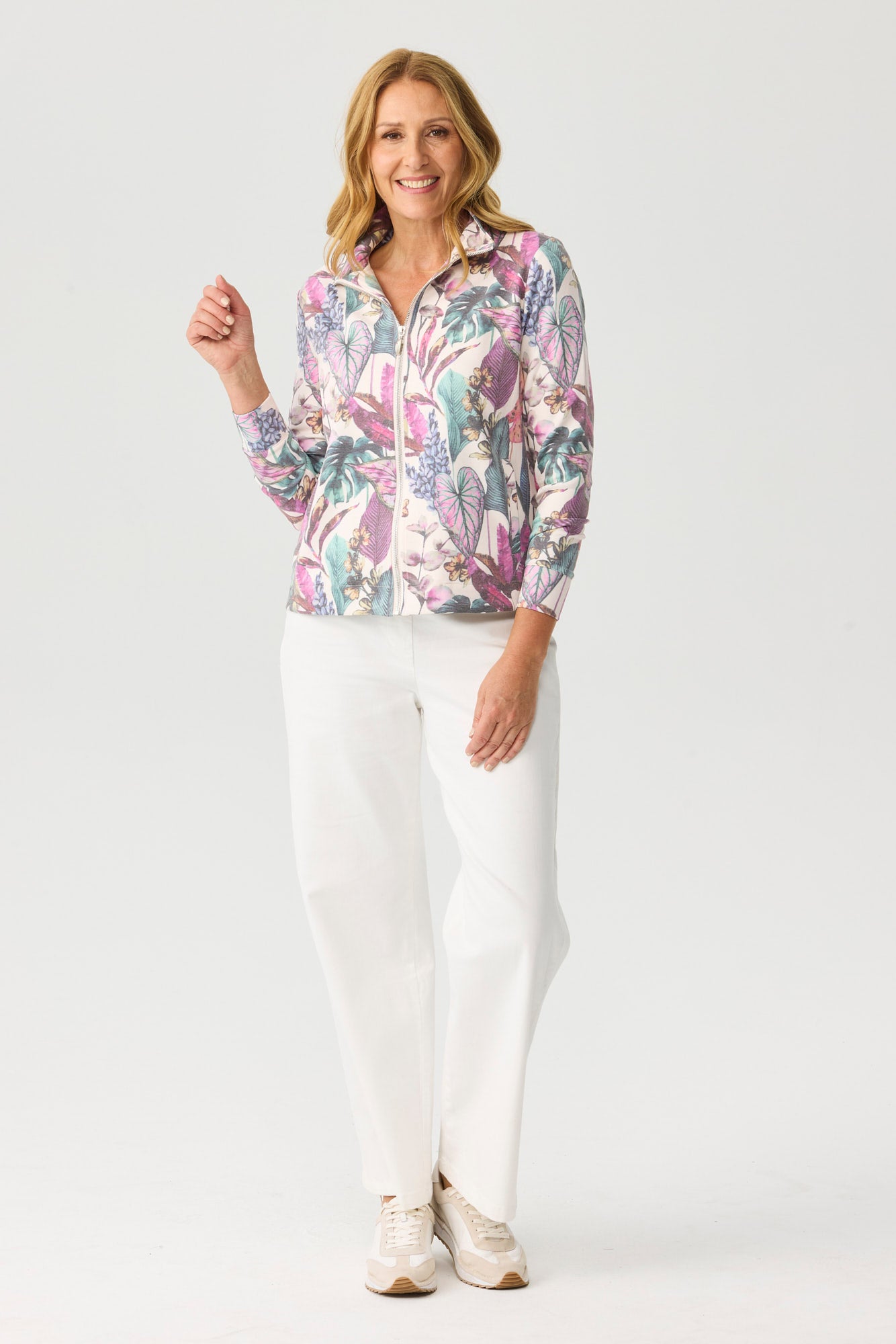 OASIS PRINT ZIP UP JACKET 4 OASIS PRINT ZIP UP JACKET