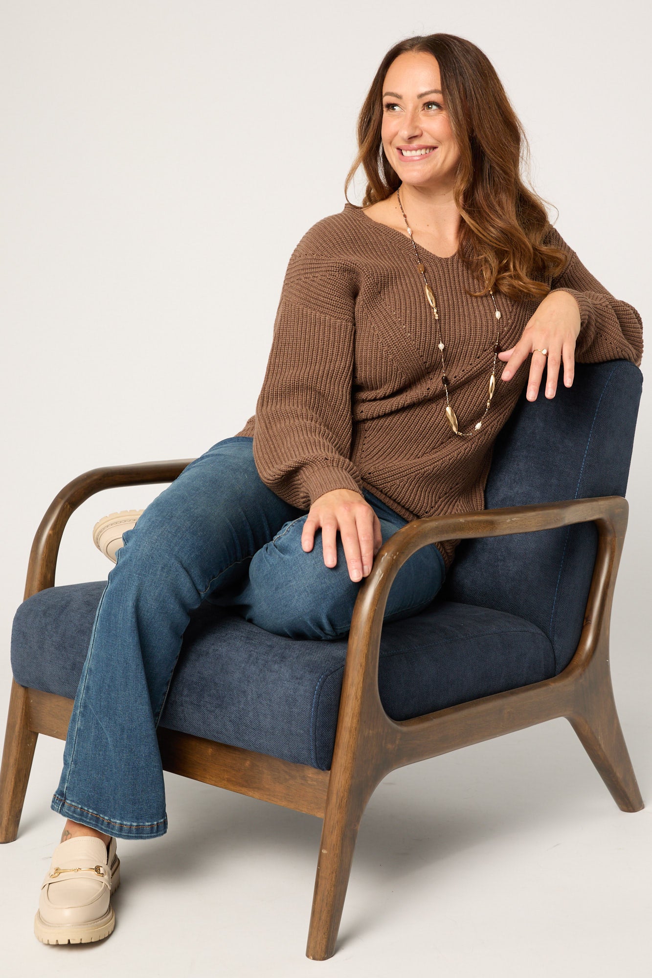 ELODIE V-NECK SWEATER