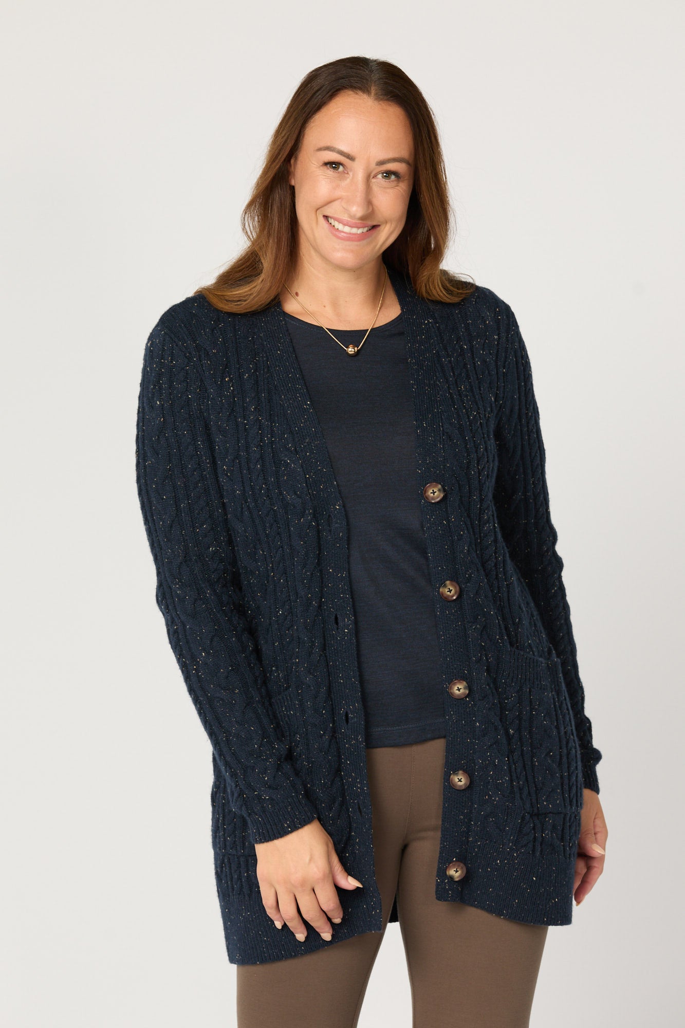 BATEMAN LONG BUTTON CARDIGAN