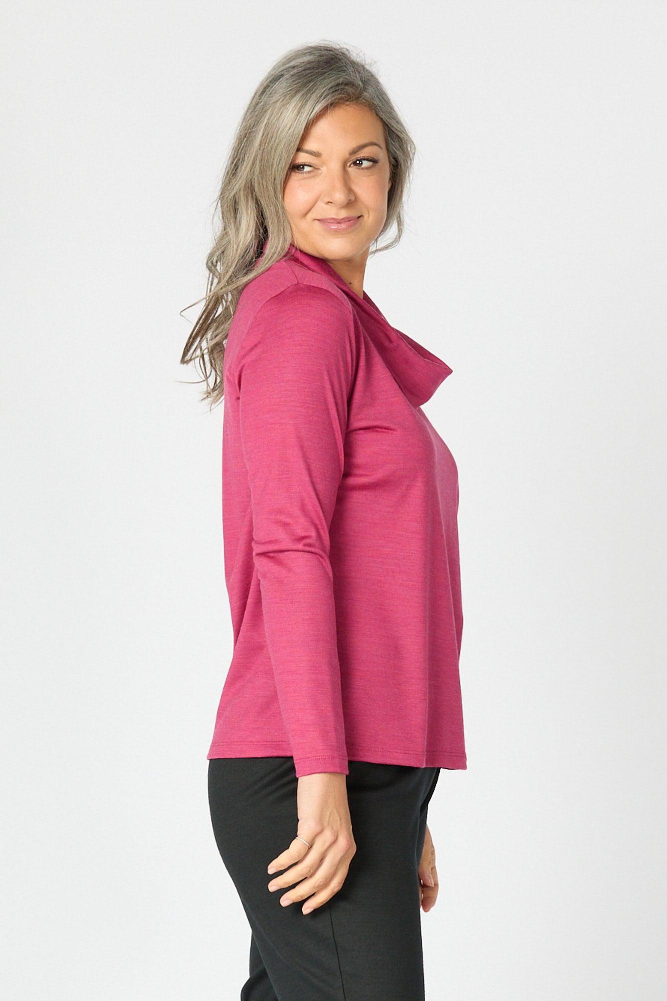 HEDRENA COWL NECK LONG SLEEVE TOP 4 HEDRENA COWL NECK LONG SLEEVE TOP