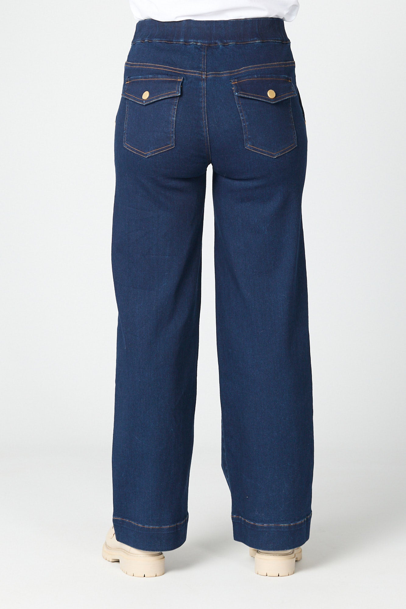 SABRINA STRETCH BUTTON WIDE JEAN 6 SABRINA STRETCH BUTTON WIDE JEAN