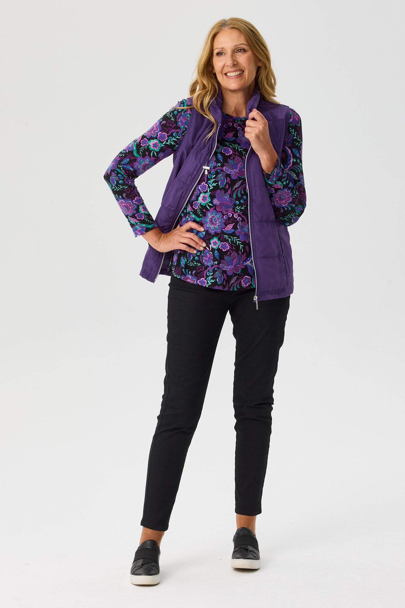 LAKESHORE ZIP UP RUCHED VEST 4 LAKESHORE ZIP UP RUCHED VEST