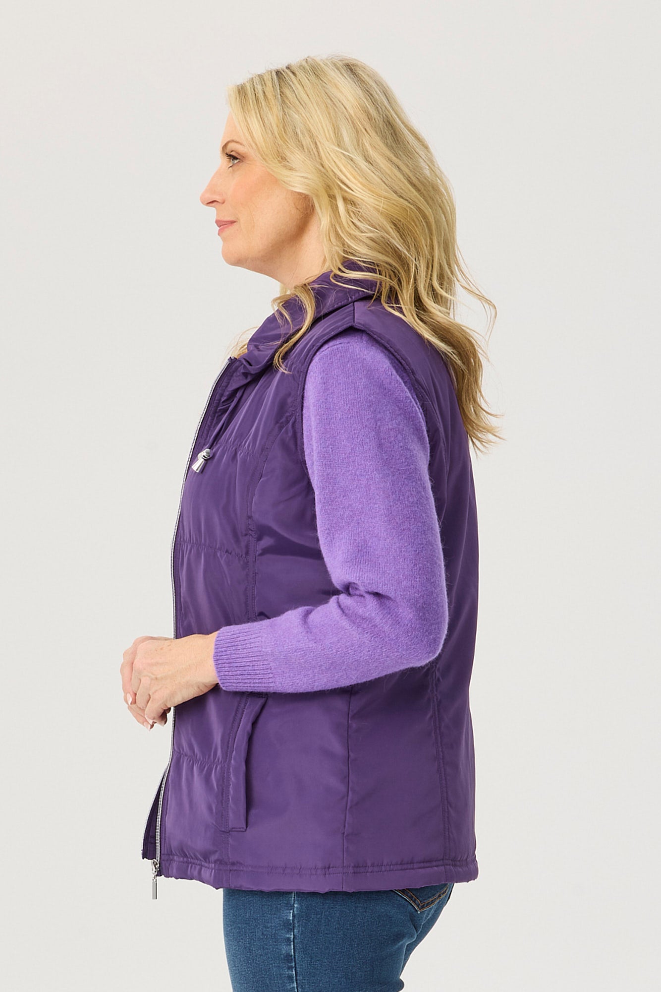 LAKESHORE ZIP UP RUCHED VEST 5 LAKESHORE ZIP UP RUCHED VEST