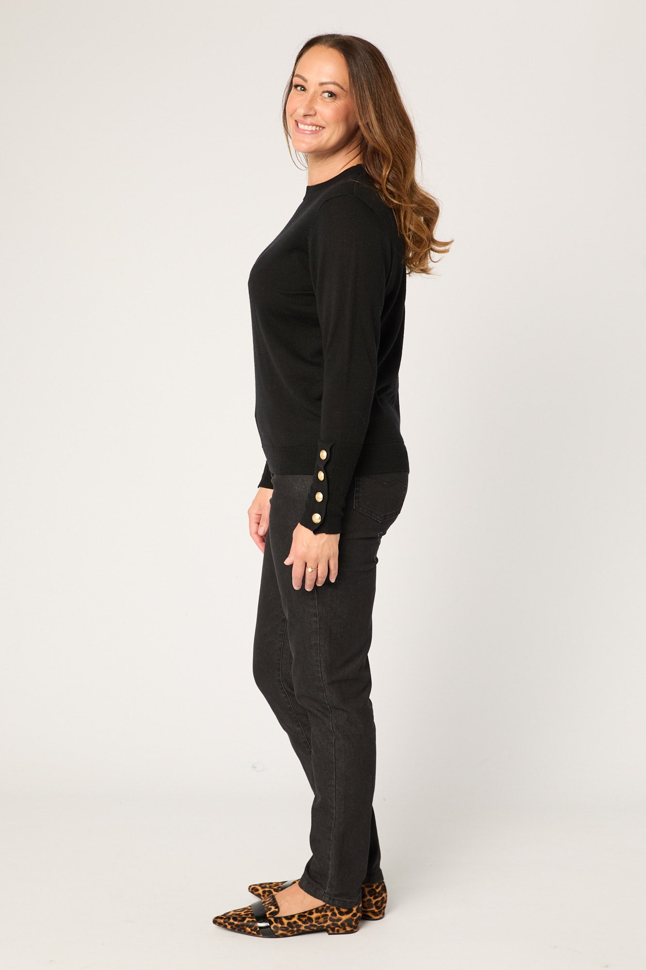 POTTS POINT BUTTON SLEEVE SWEATER 5 POTTS POINT BUTTON SLEEVE SWEATER