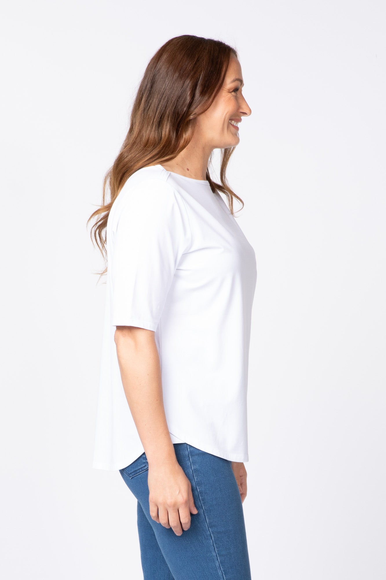RECREATION BOAT NECK ELBOW SLV TOP 5 RECREATION BOAT NECK ELBOW SLV TOP