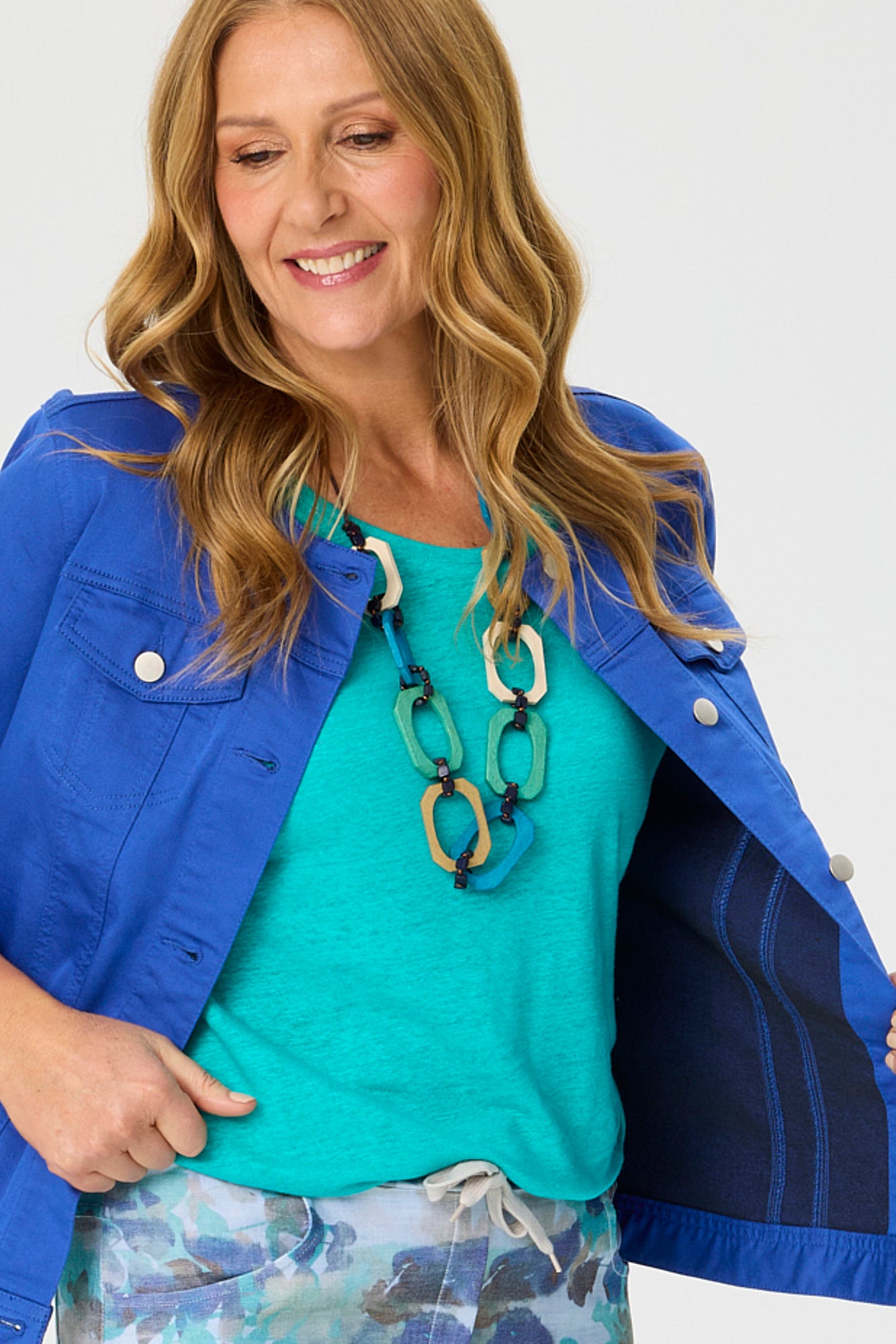 SUZY STRETCH COLLARLESS JACKET 5 SUZY STRETCH COLLARLESS JACKET