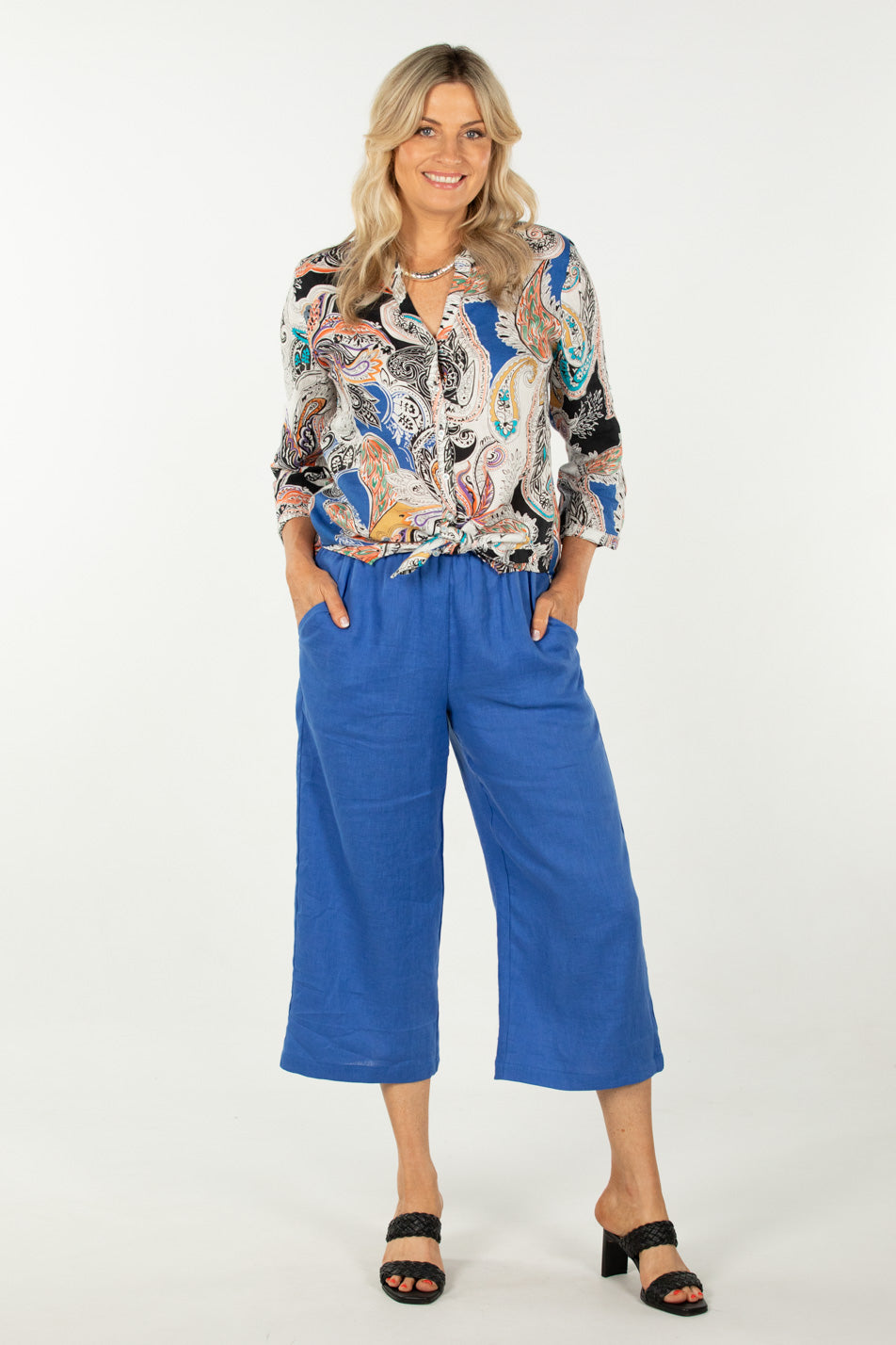 PACO PAISLEY 3/4 SLV LONGER SHIRT 3 PACO PAISLEY 3/4 SLV LONGER SHIRT
