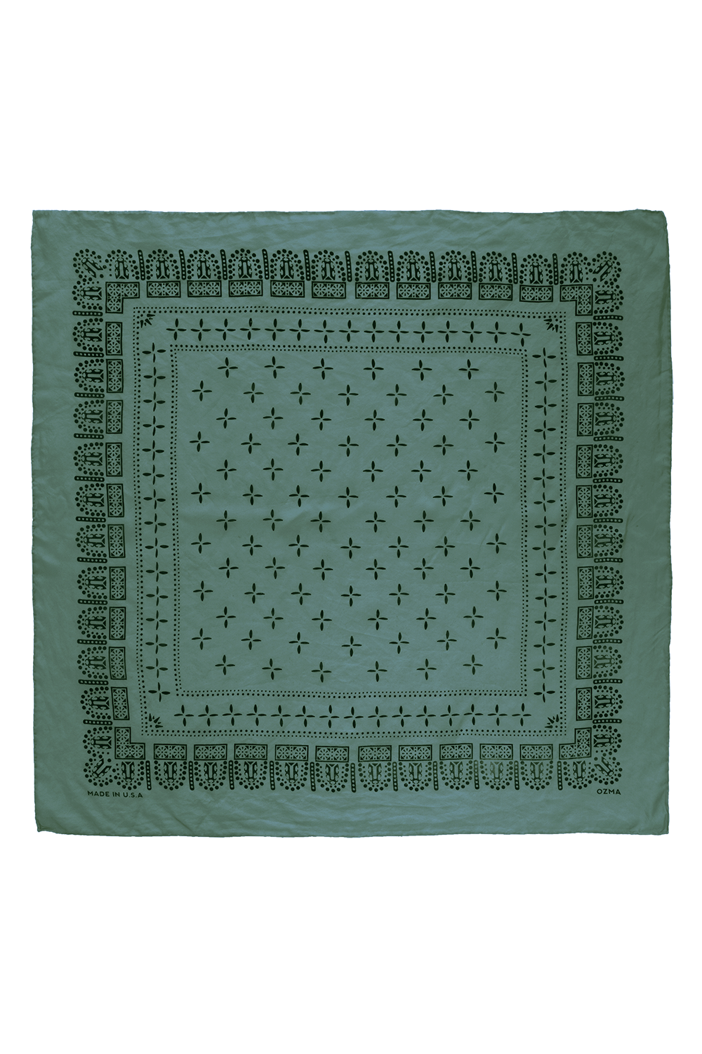 1930s Bandana, Regen Silk, Juniper