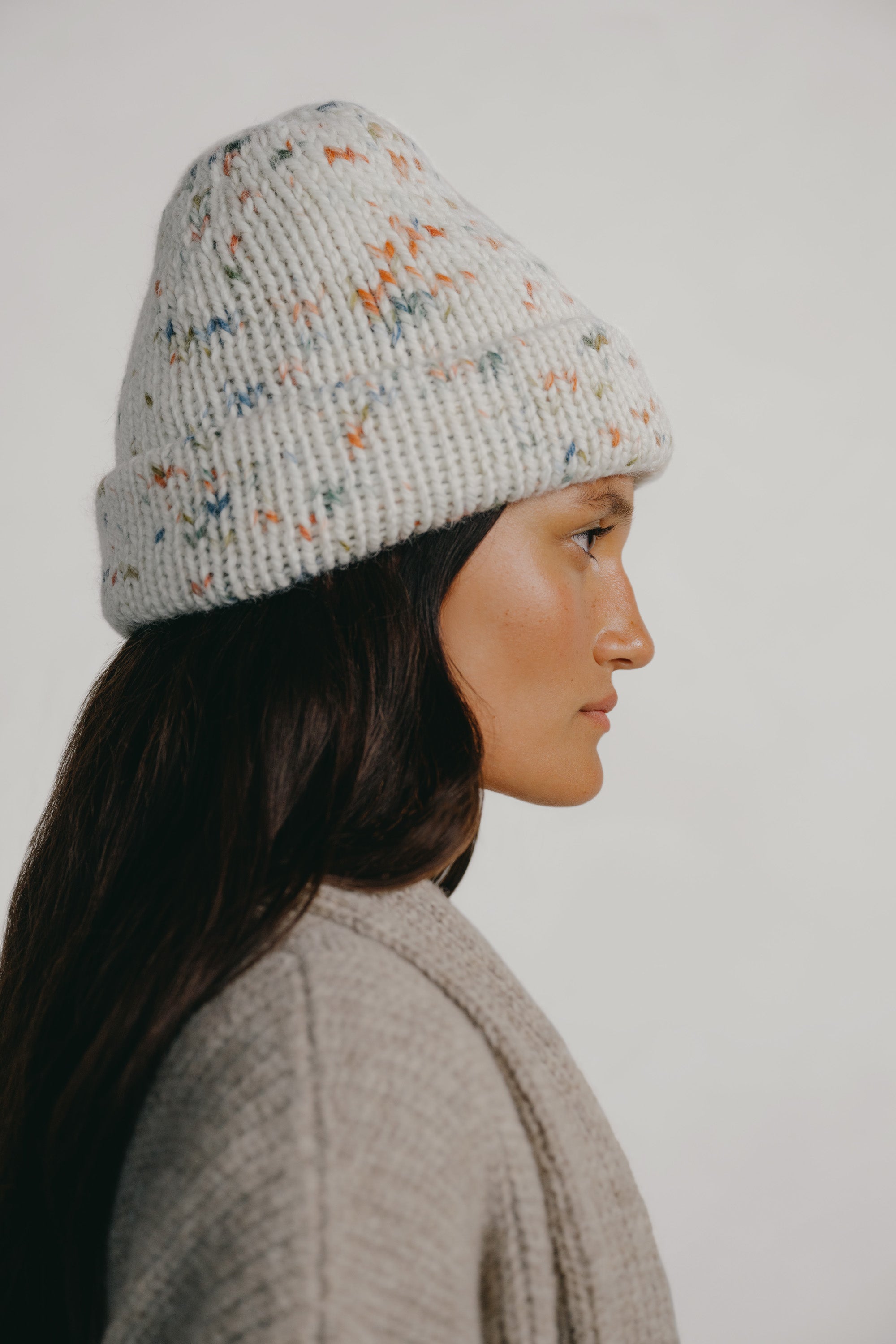 Sierra Beanie, Alpaca Wool, Aurora