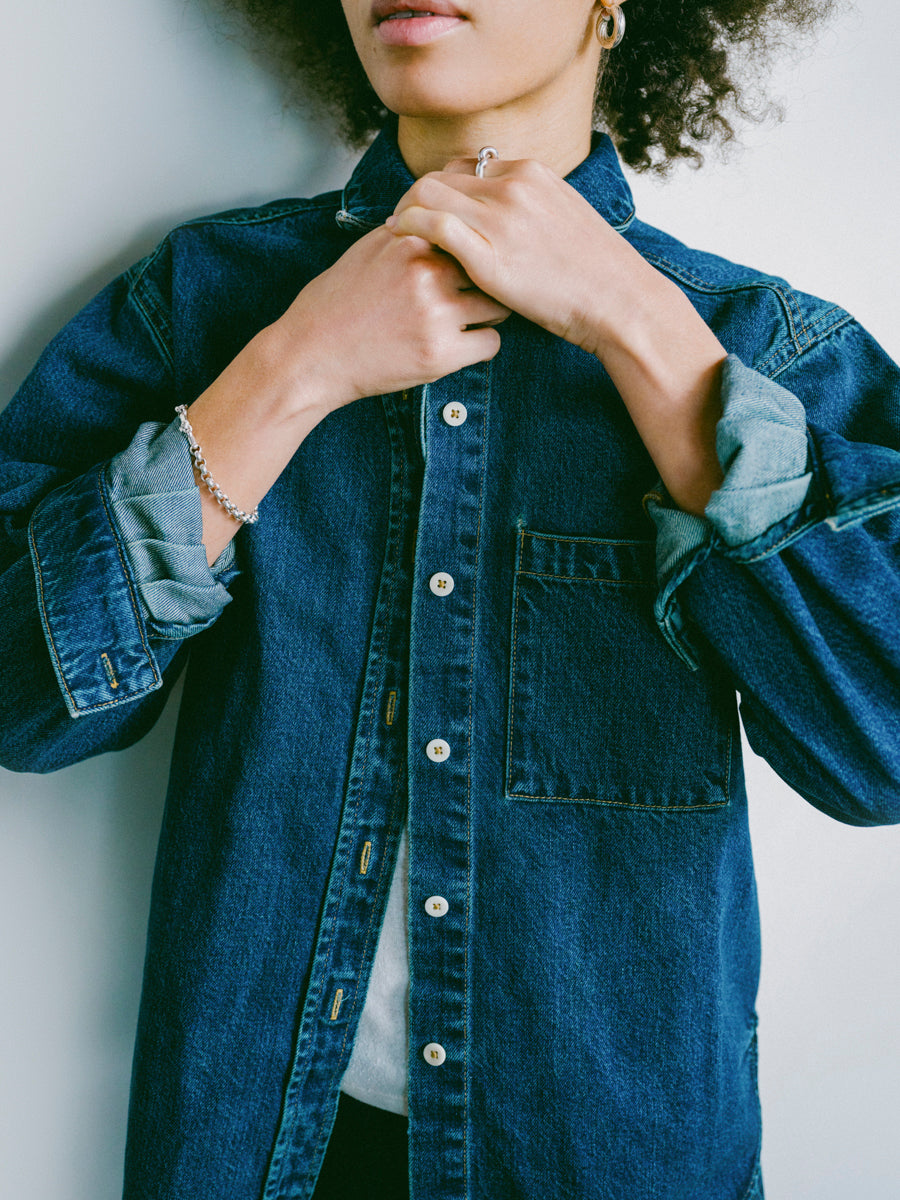 Marcie Shirt, Tencel Denim, Vintage Dark 3 Marcie Shirt, Tencel Denim, Vintage Dark