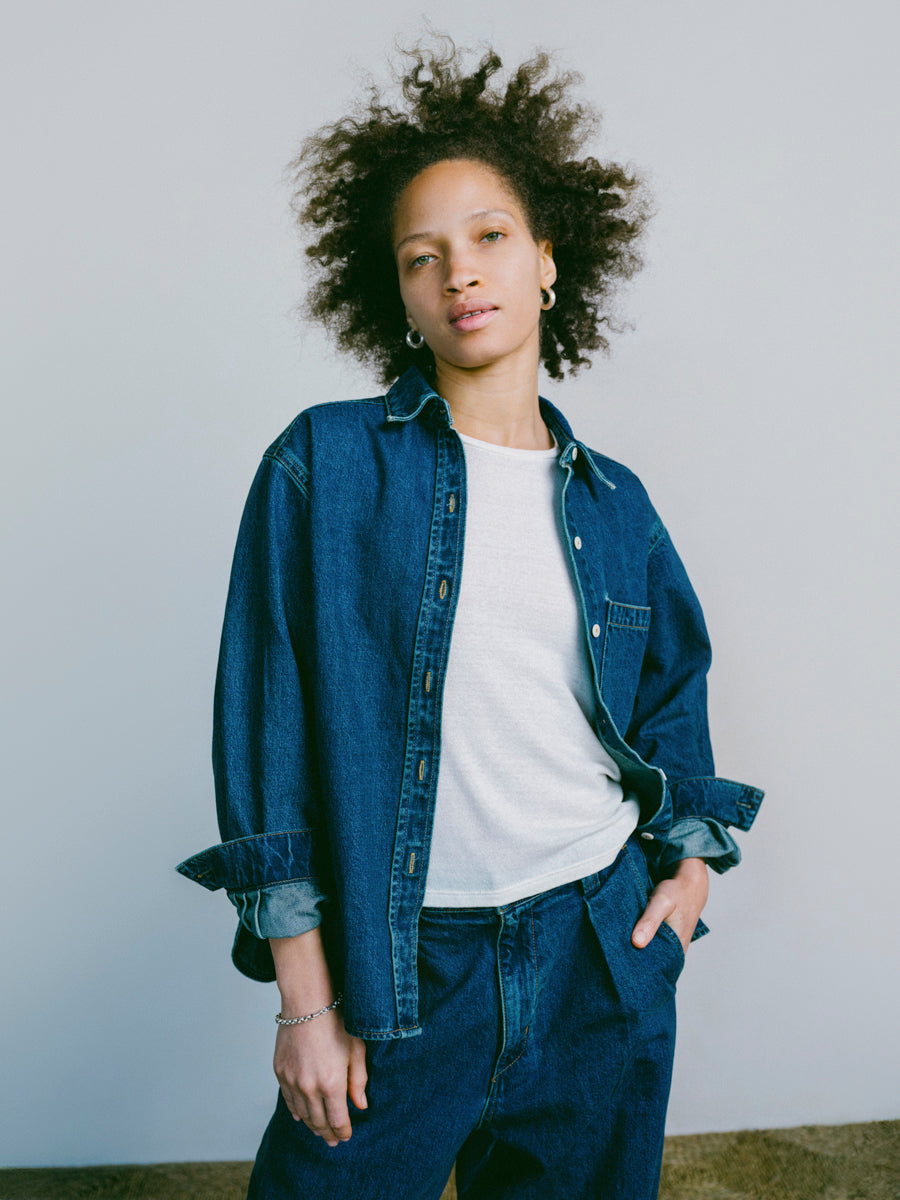 Marcie Shirt, Tencel Denim, Vintage Dark 4 Marcie Shirt, Tencel Denim, Vintage Dark