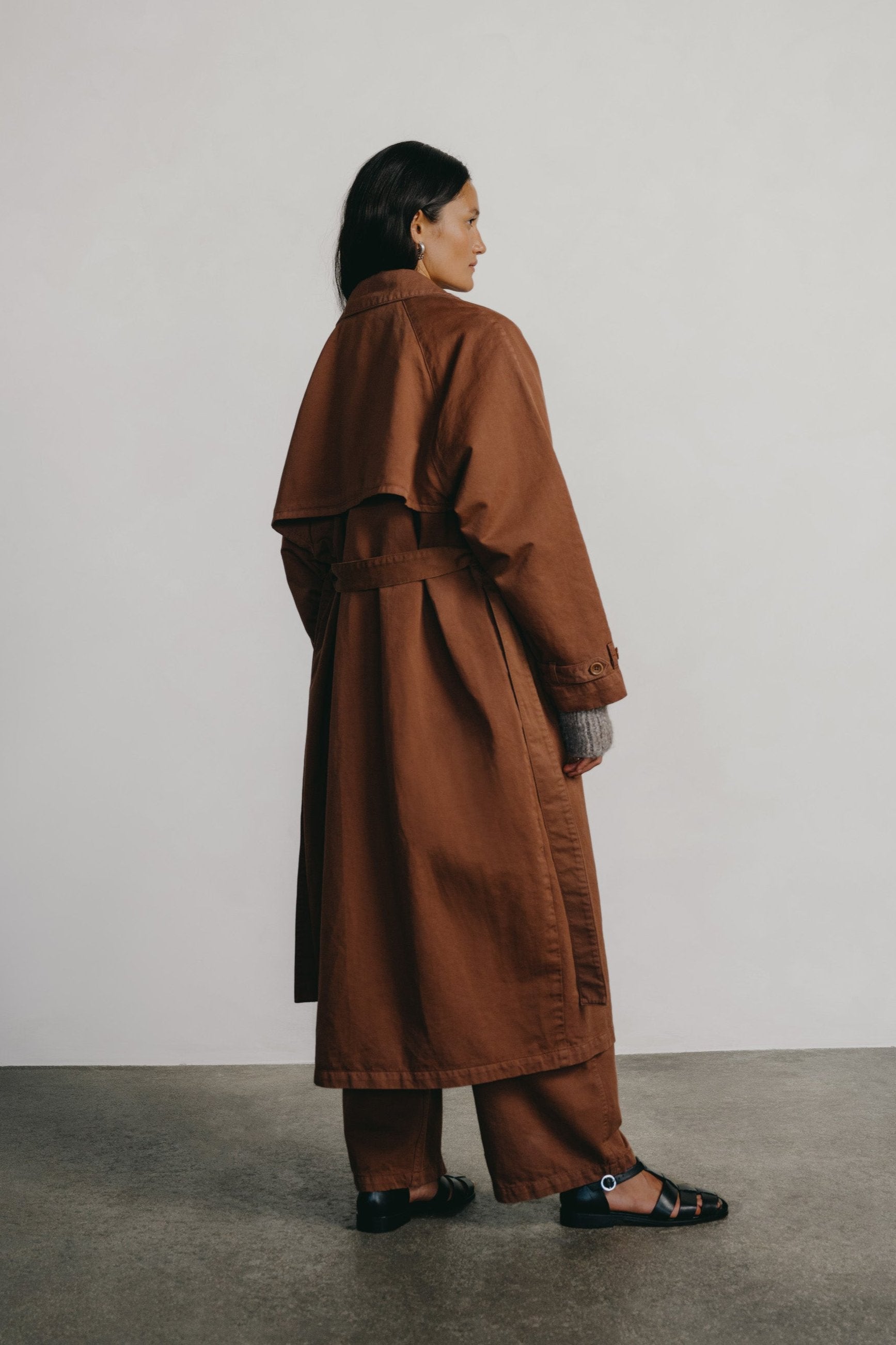 Oversized Trench, Organic Twill, Rust 3 Oversized Trench, Organic Twill, Rust
