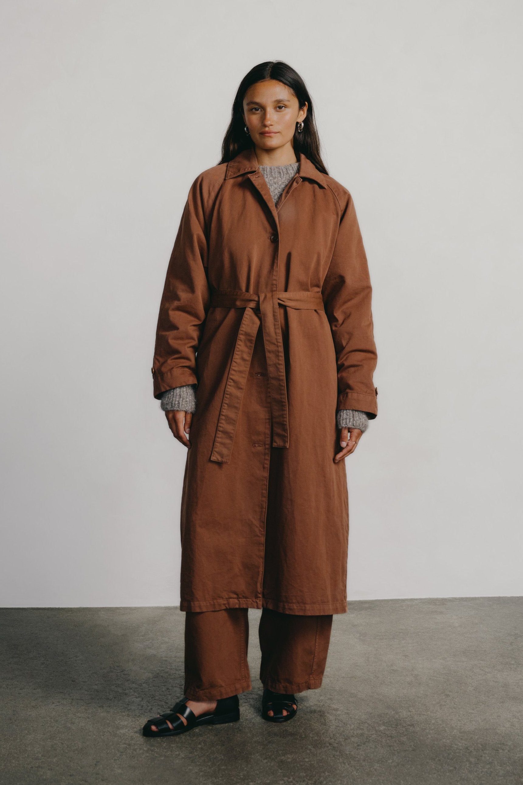 Oversized Trench, Organic Twill, Rust 4 Oversized Trench, Organic Twill, Rust