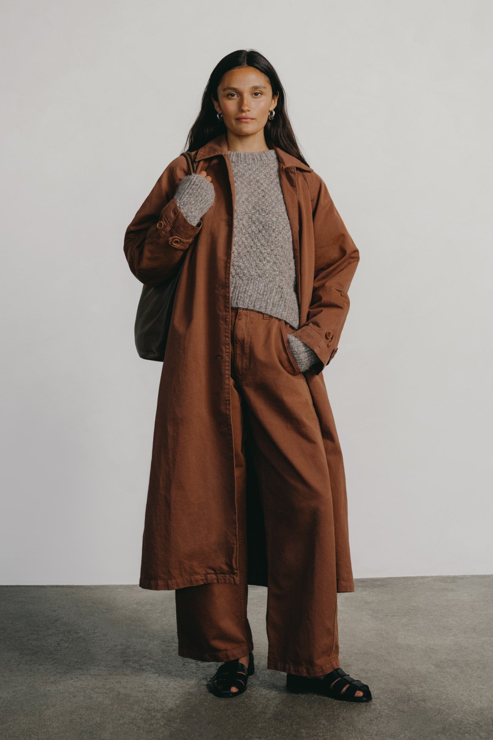 Oversized Trench, Organic Twill, Rust 5 Oversized Trench, Organic Twill, Rust