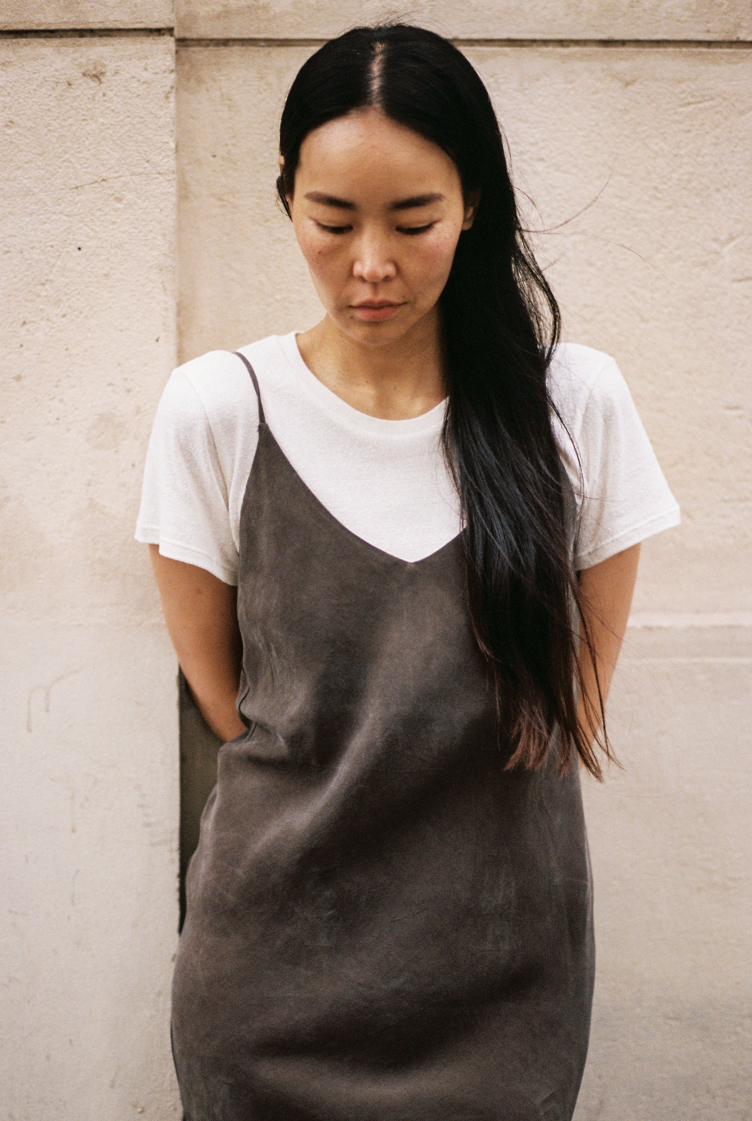 Anaise Slip Dress, Japanese Cupro, Walnut 4 Anaise Slip Dress, Japanese Cupro, Walnut