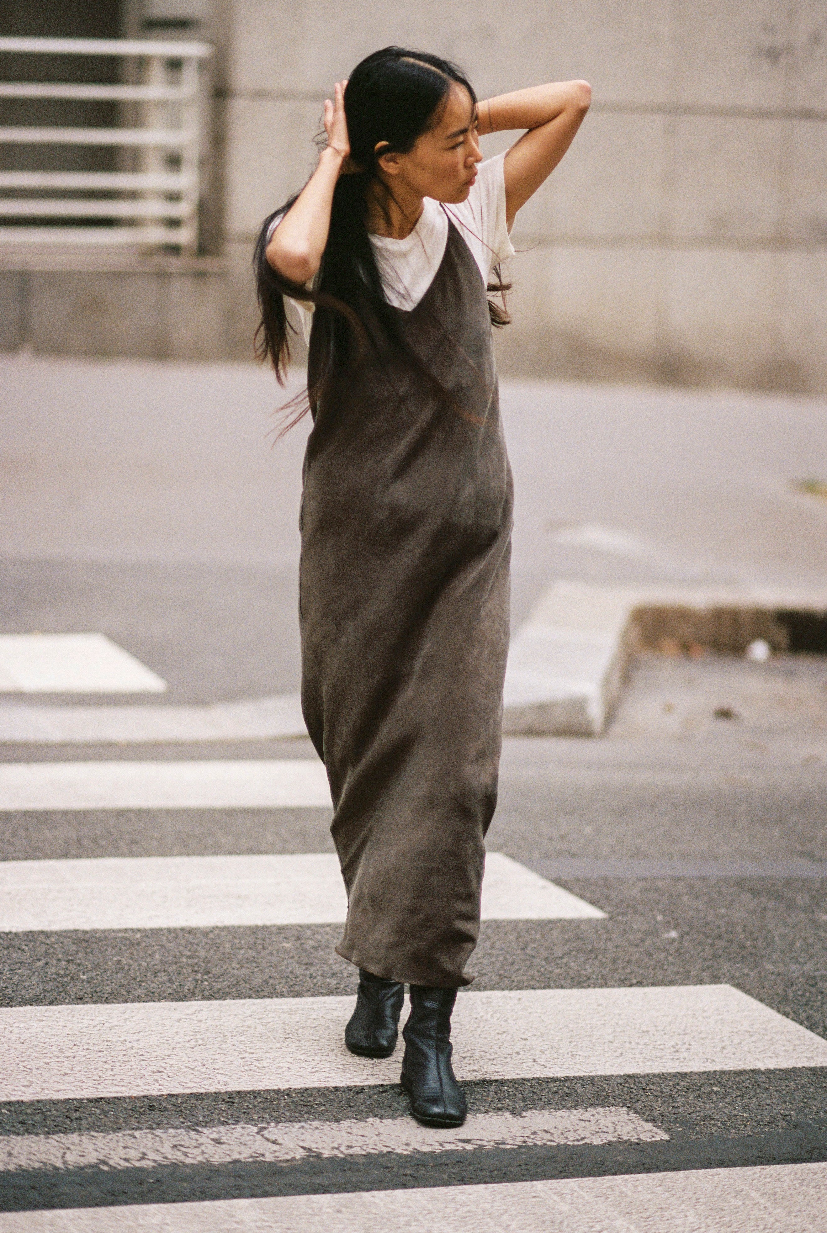 Anaise Slip Dress, Japanese Cupro, Walnut 6 Anaise Slip Dress, Japanese Cupro, Walnut