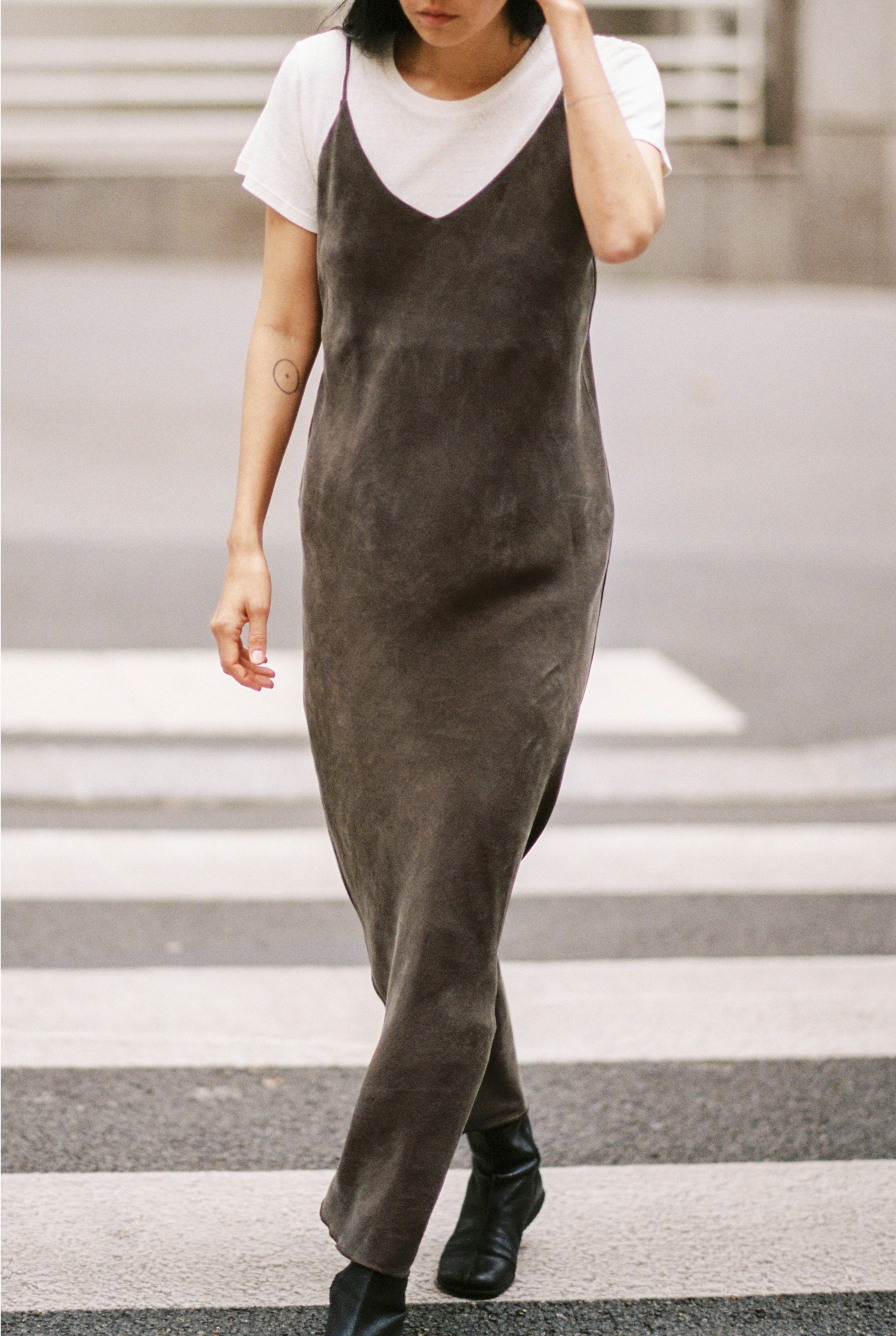 Anaise Slip Dress, Japanese Cupro, Walnut 7 Anaise Slip Dress, Japanese Cupro, Walnut