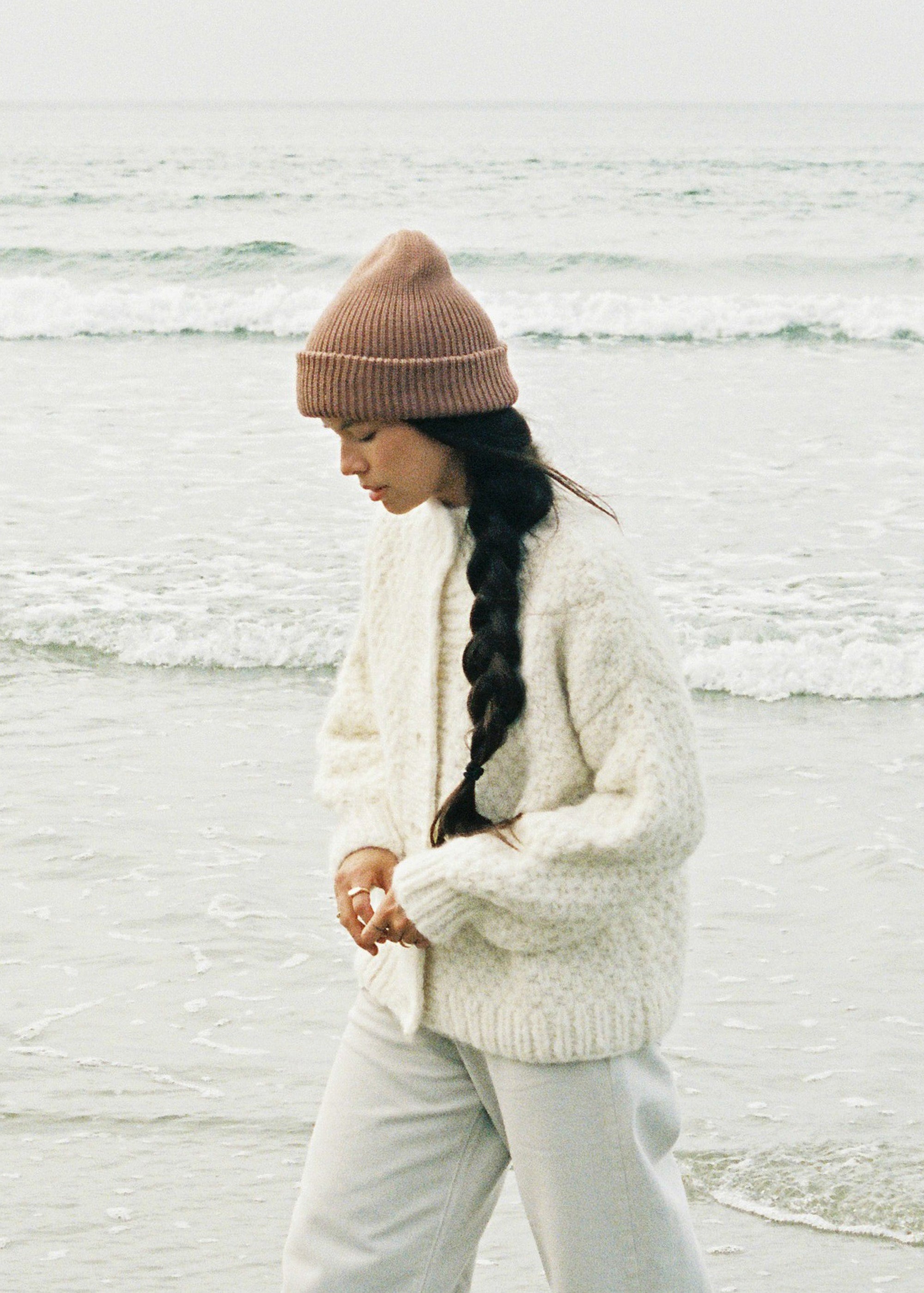 Bell Hand Knit Cardigan, Alpaca Blend, Cream 3 Bell Hand Knit Cardigan, Alpaca Blend, Cream