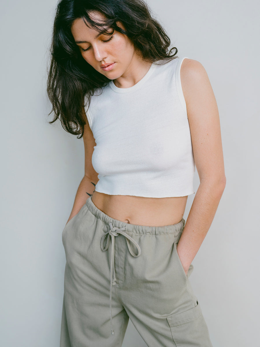 Tasi Crop, Regen Silk Noil Jersey, Natural 3 Tasi Crop, Regen Silk Noil Jersey, Natural