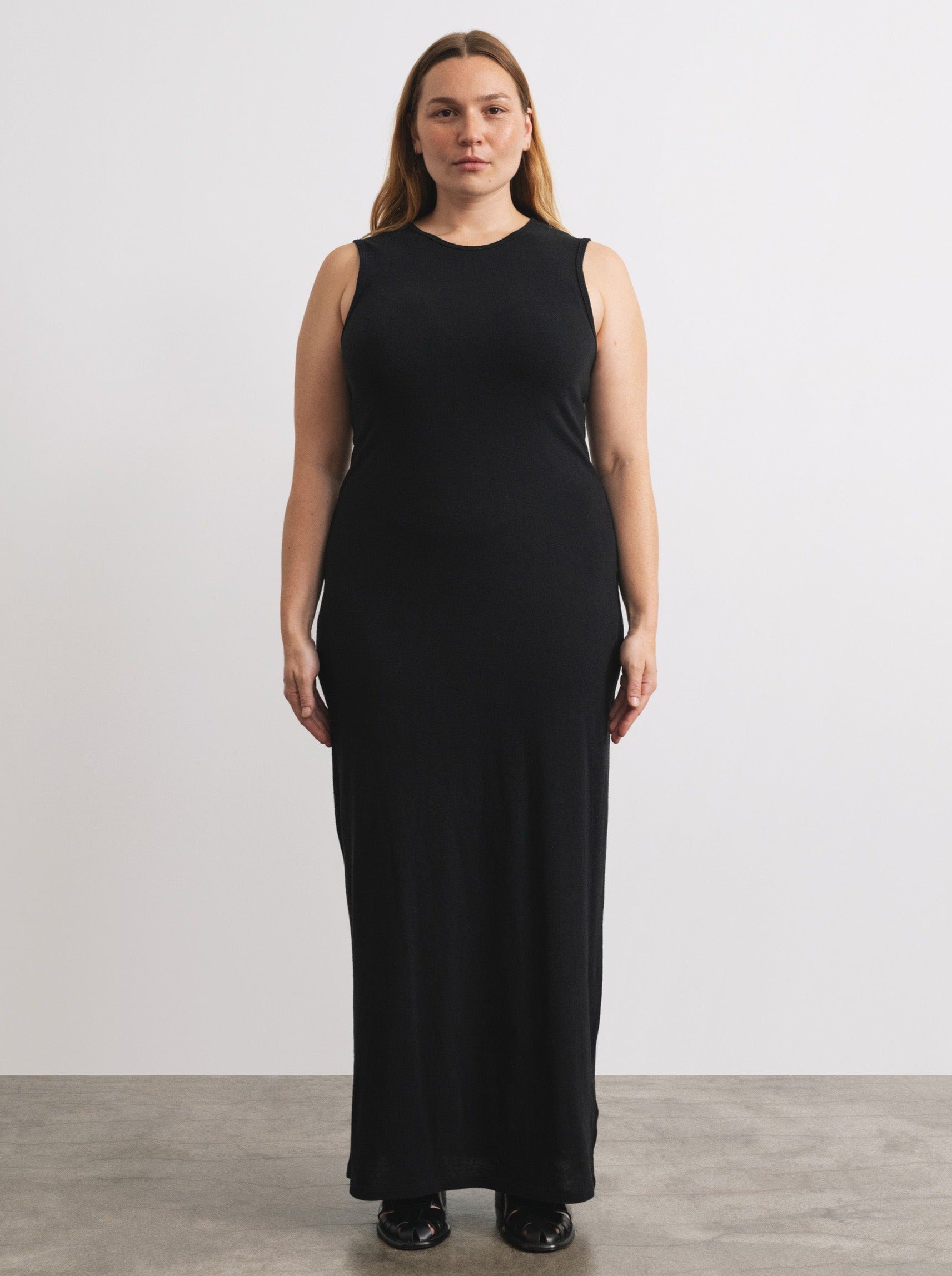 Tasi Dress, Regen Silk Noil Jersey, Black 4 Tasi Dress, Regen Silk Noil Jersey, Black